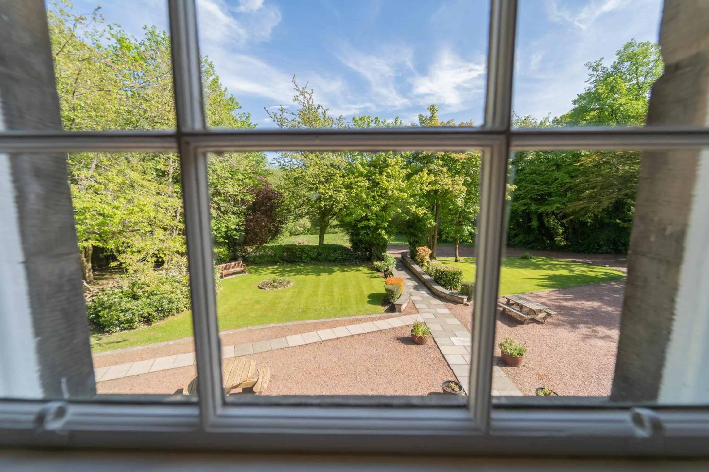 Garden view in Bankton House