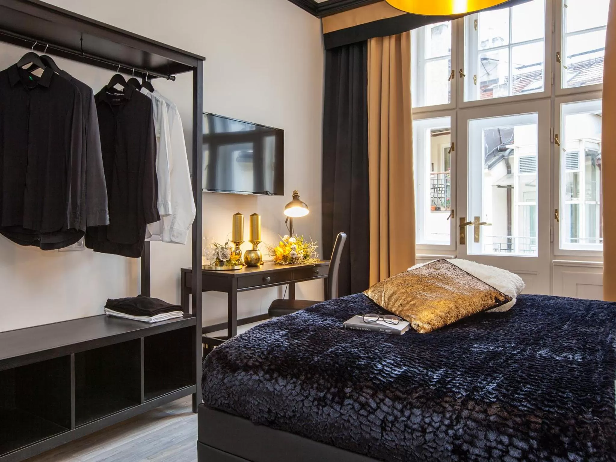 Bedroom, Bed in Golden Prague Rooms