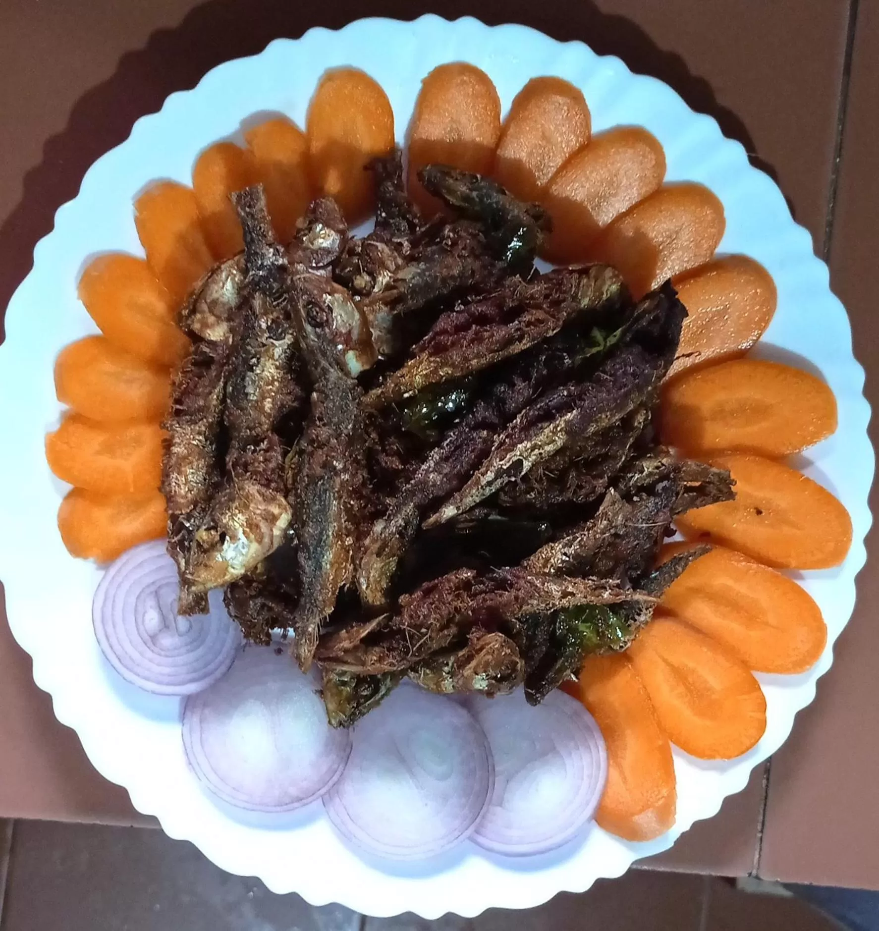 Food in Perch by the sea