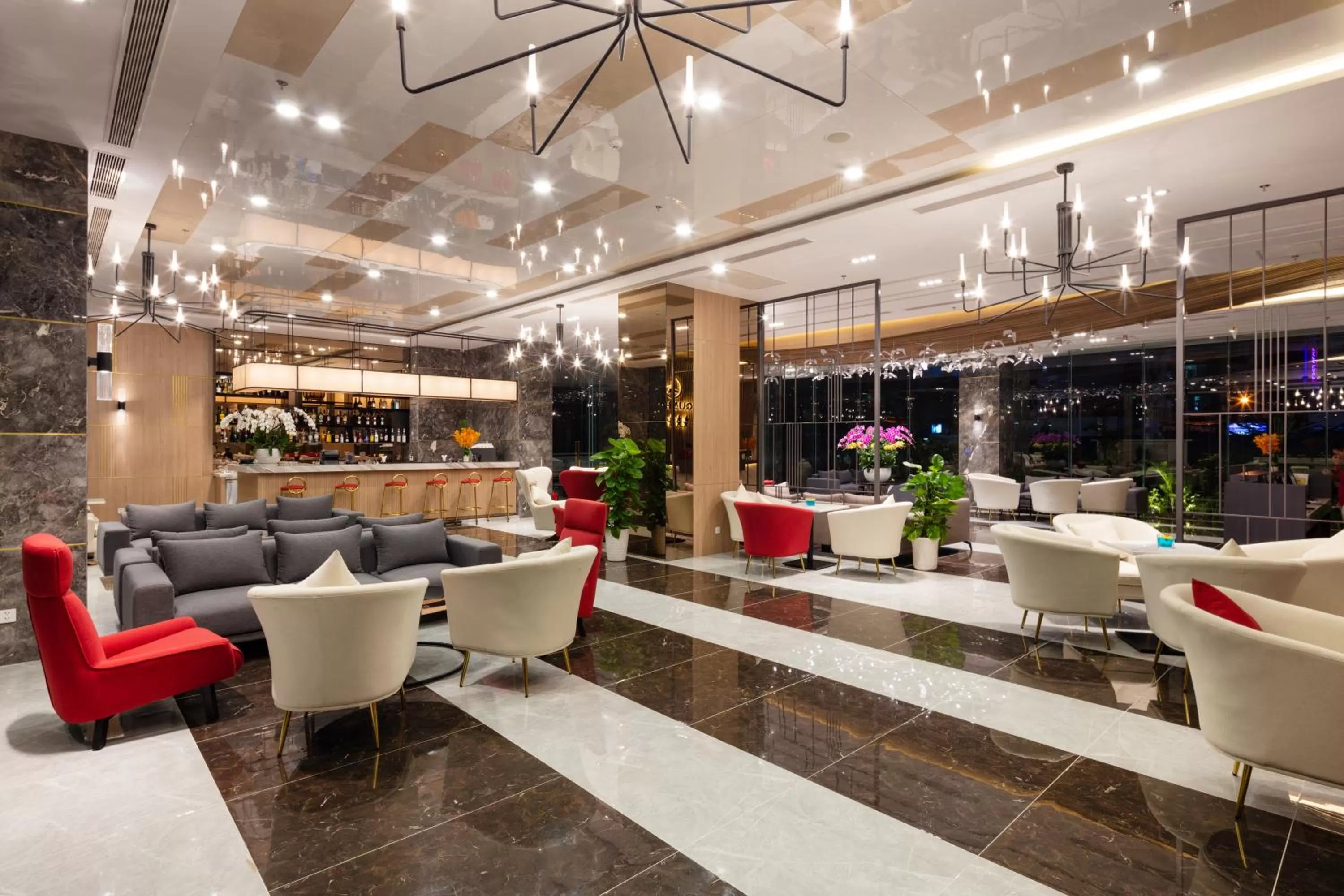 Lobby or reception in DQua Hotel