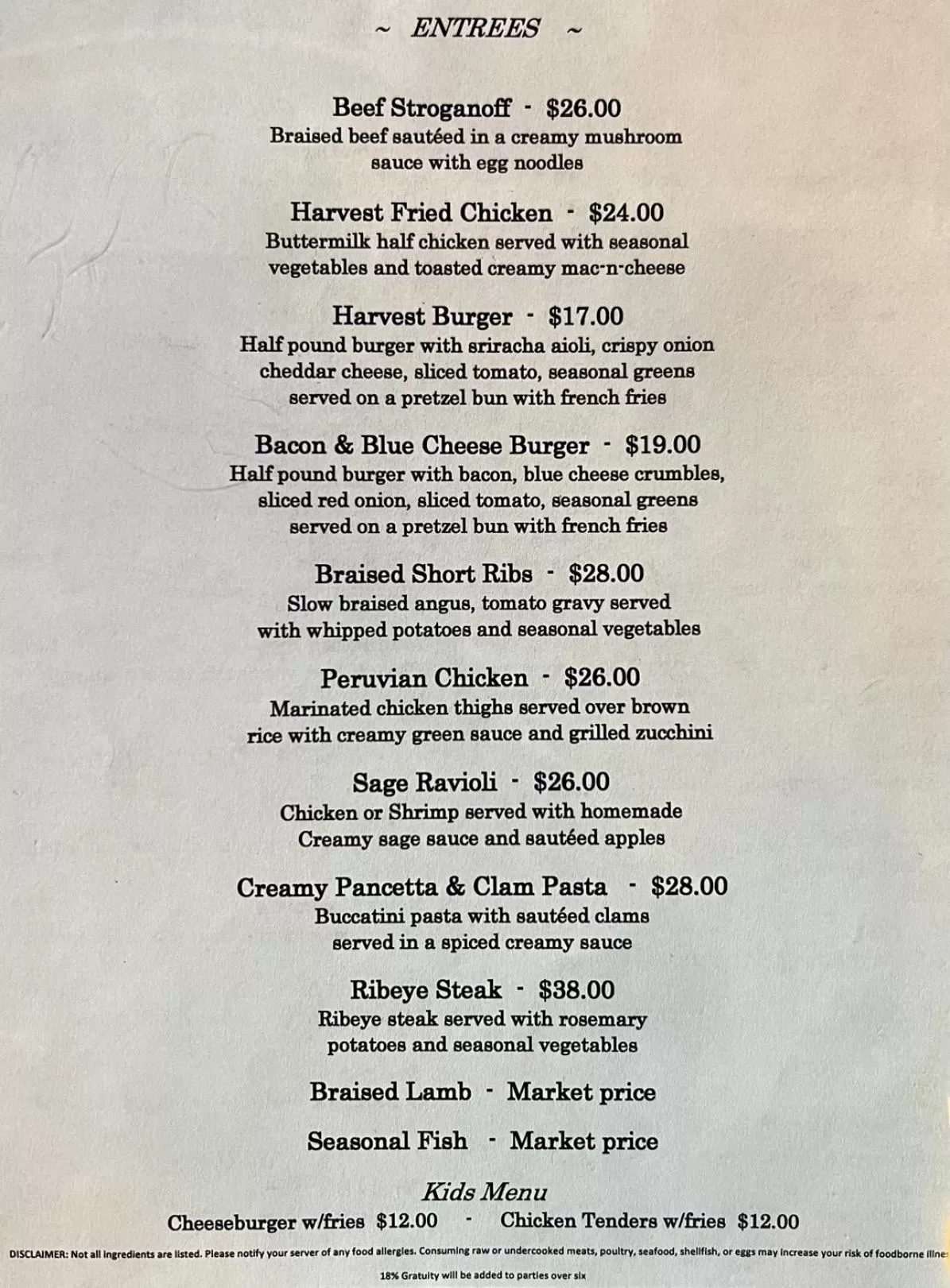 Restaurant/places to eat in Shasta Inn