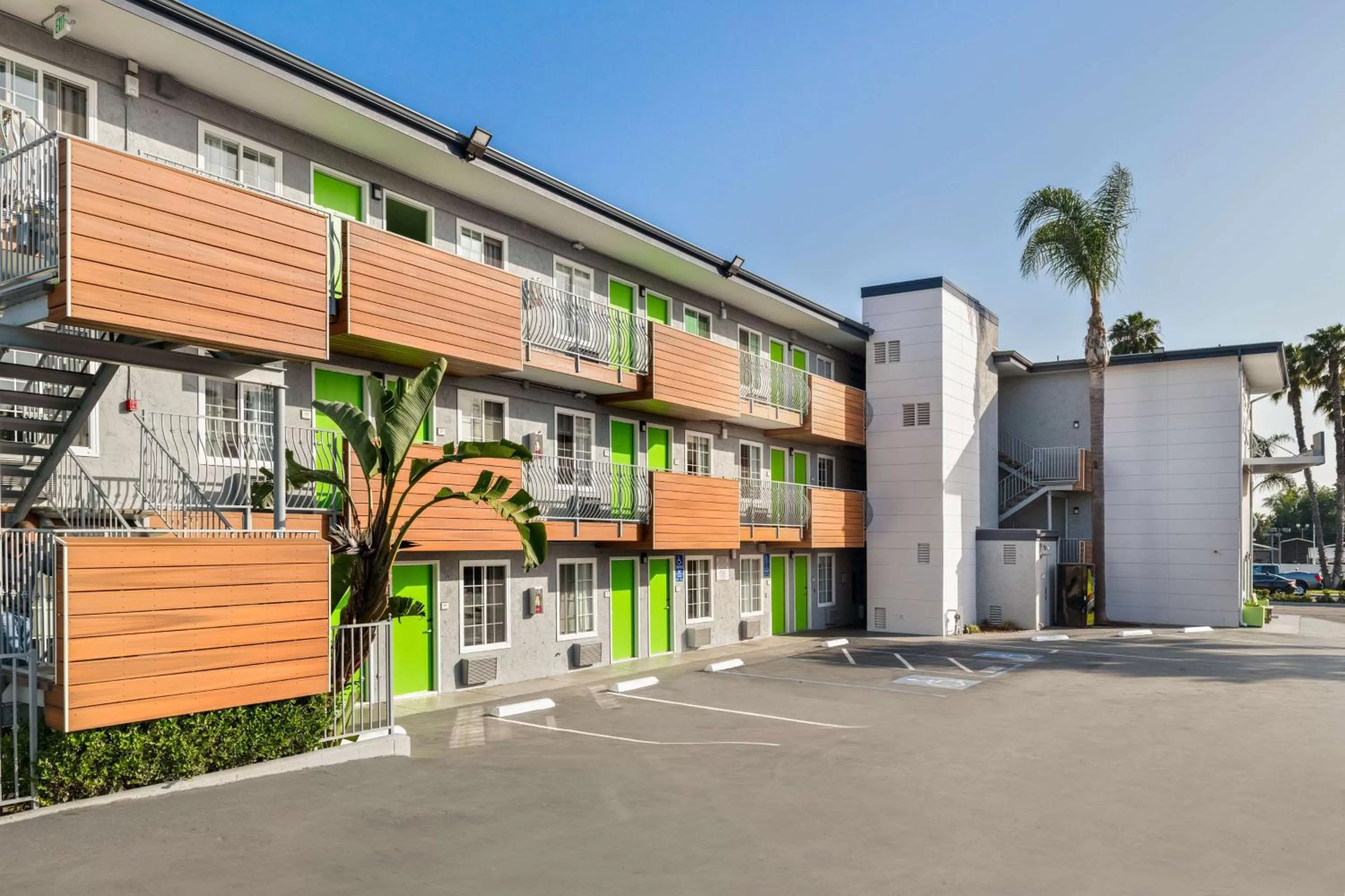 Property building in SureStay Hotel by Best Western San Diego Pacific Beach