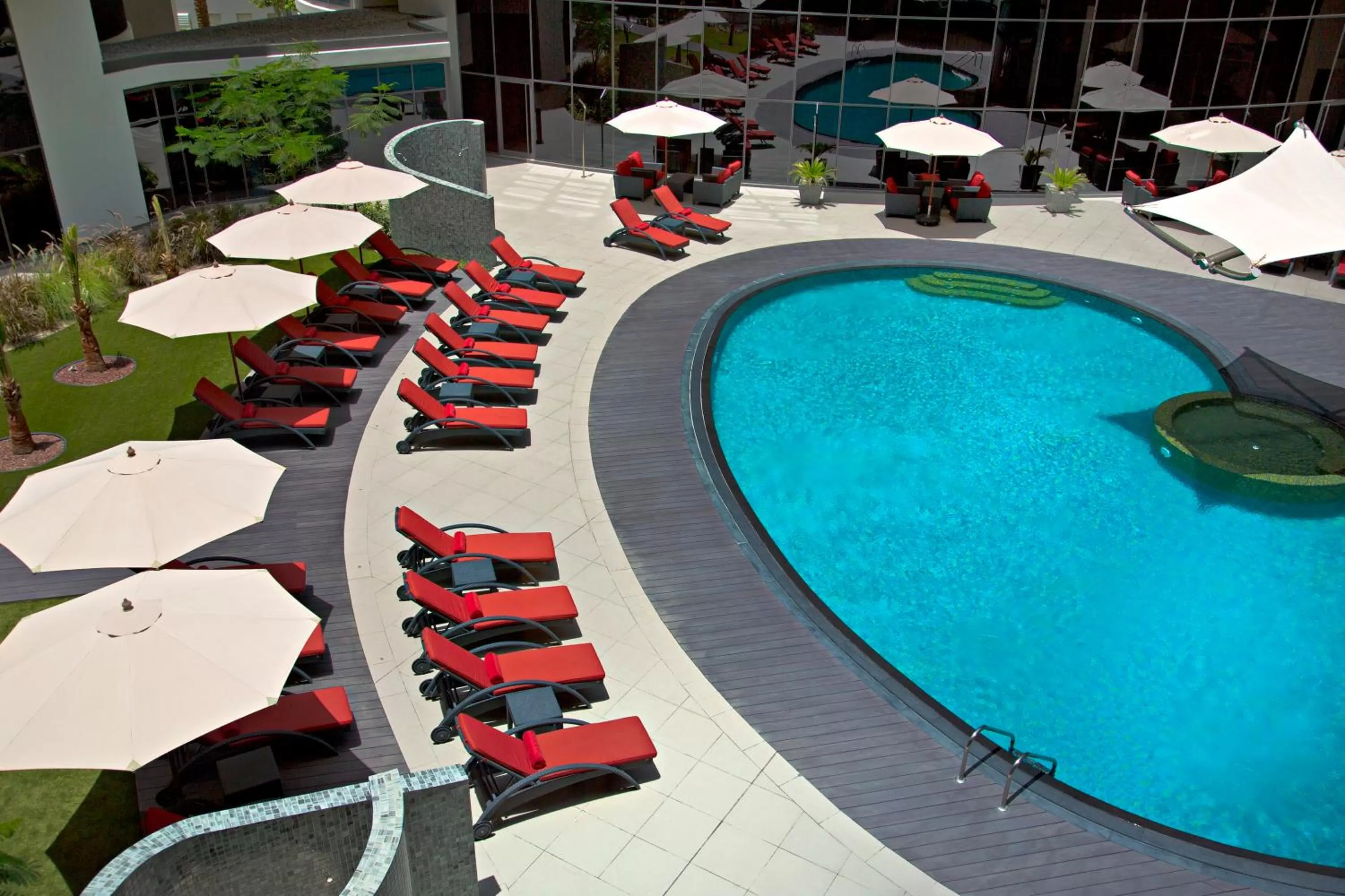 Pool view in Majestic Arjaan by Rotana – Manama