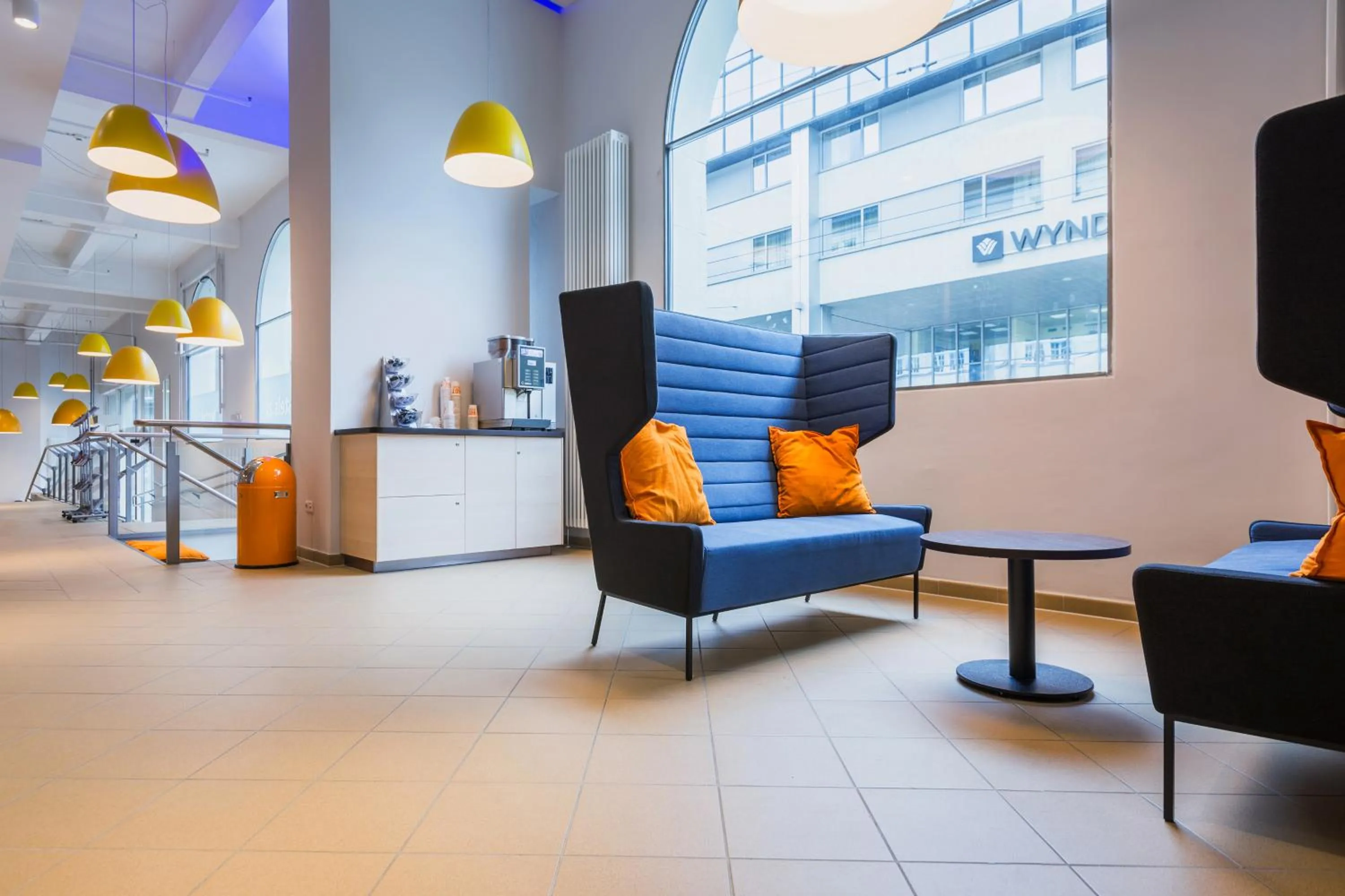 Lobby or reception in a&o Salzburg Hauptbahnhof