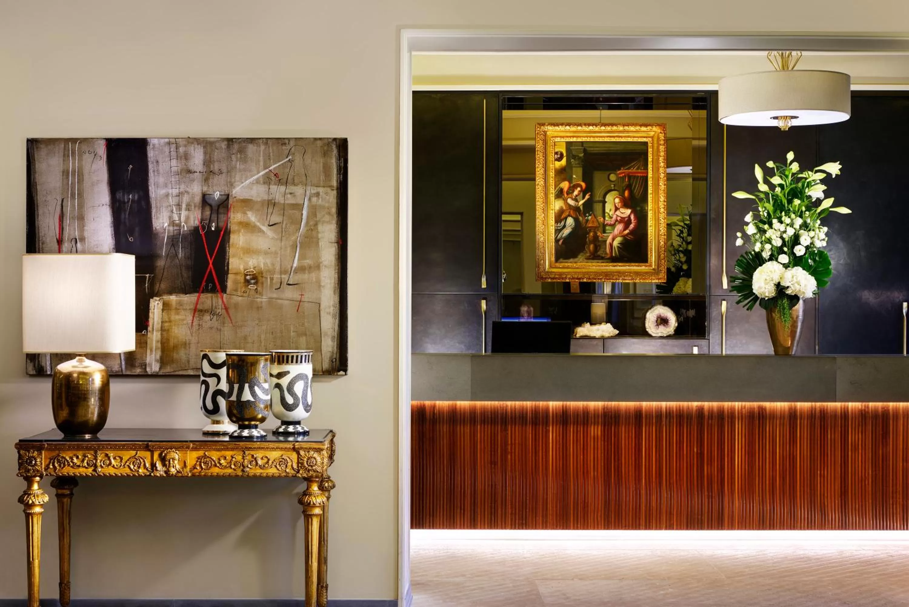 Lobby or reception in Grand Hotel Minerva