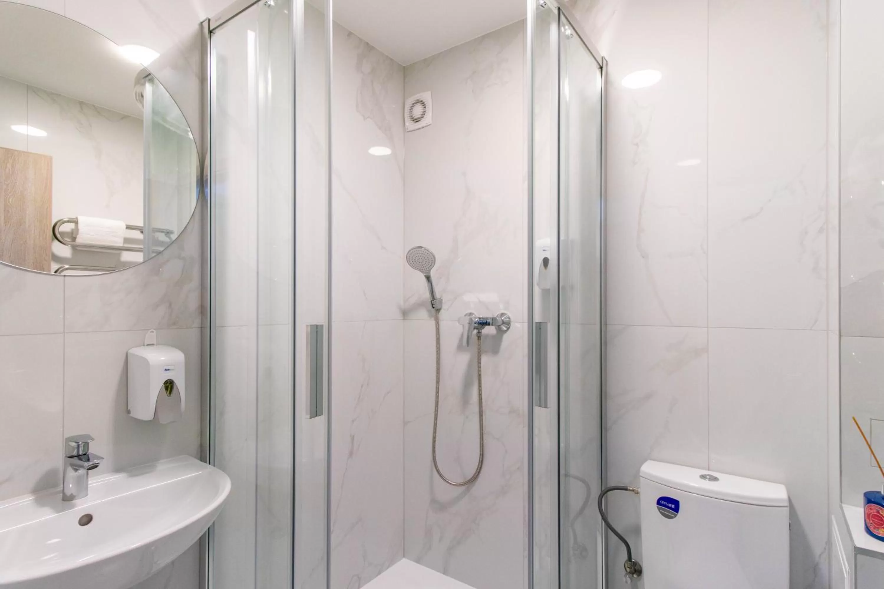 Bathroom in Dzukija Hotel