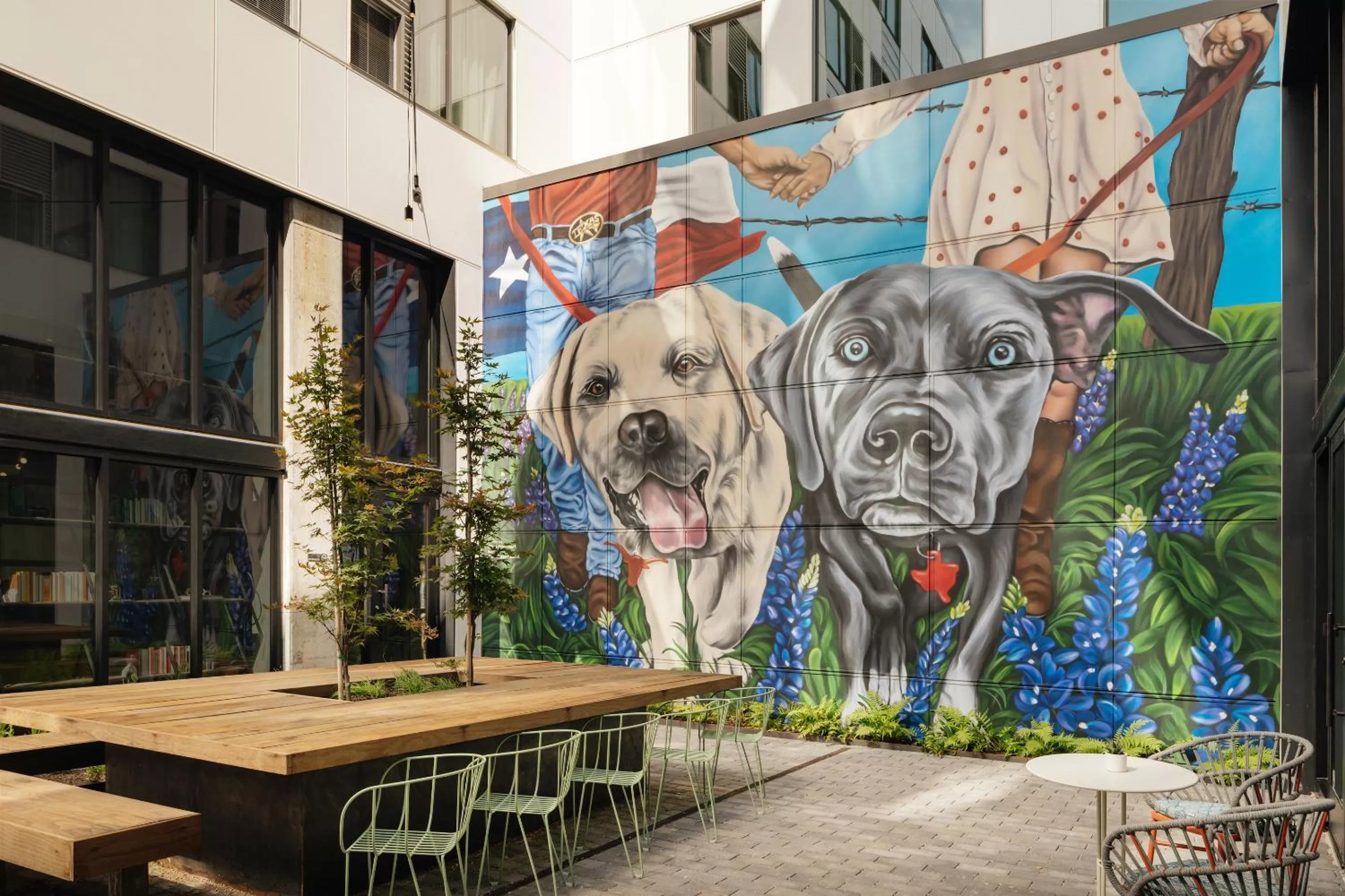 Inner courtyard view in Origin Austin, a Wyndham Hotel
