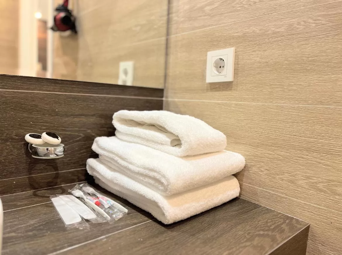 towels, Bathroom in Resident Hotel Gogol