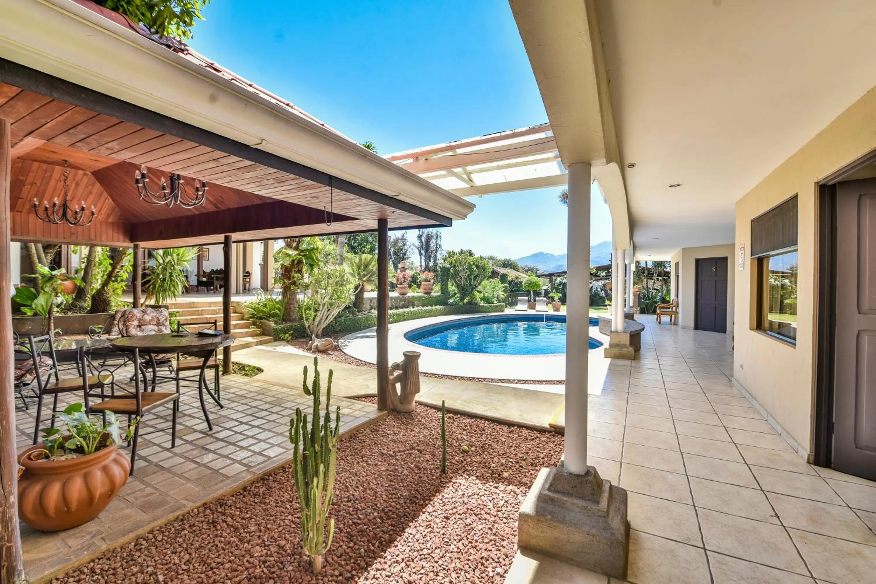 Pool view in La Riviera Hotel