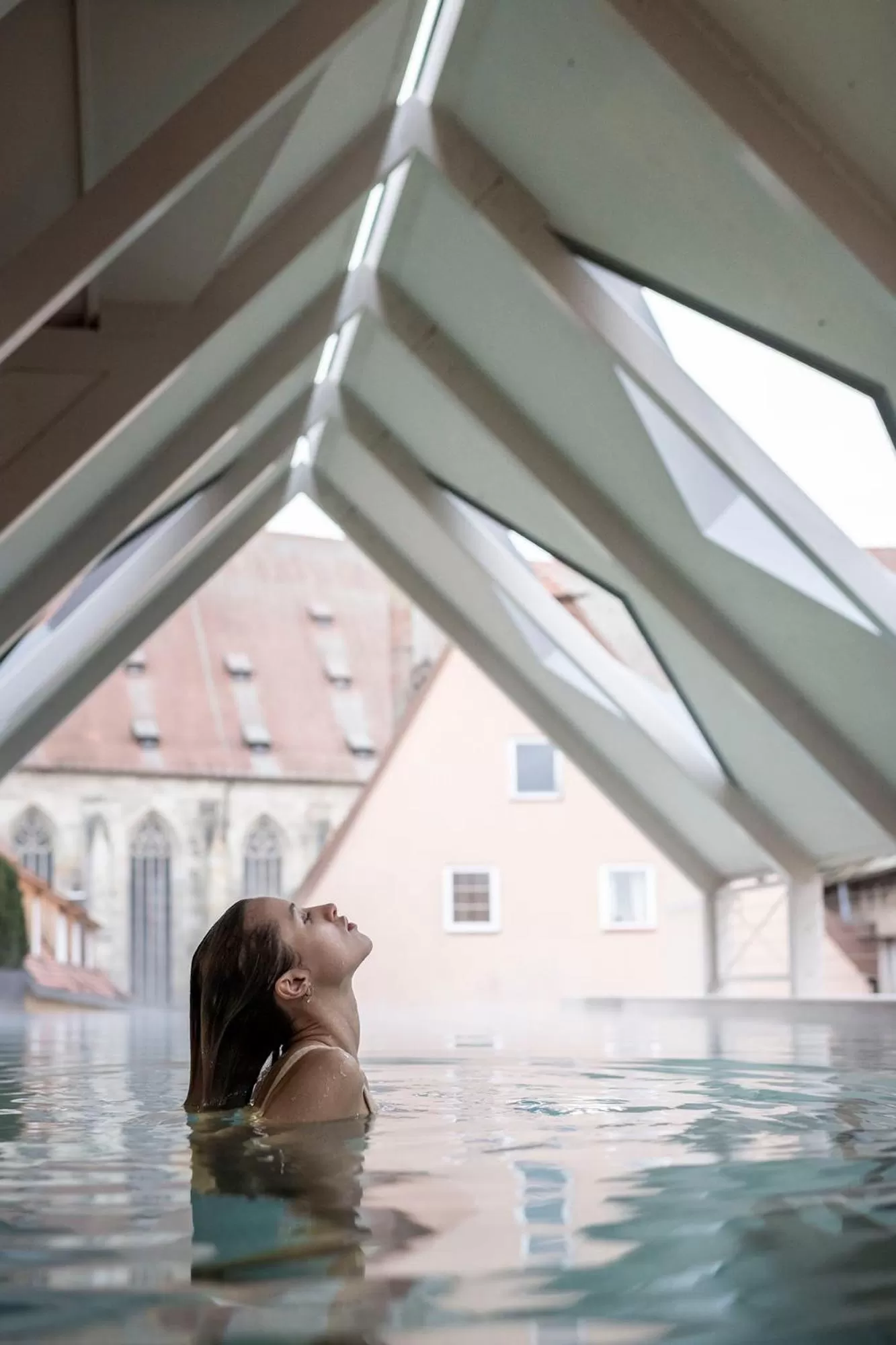 Pool view in HOTEL & SPA Goldene Rose