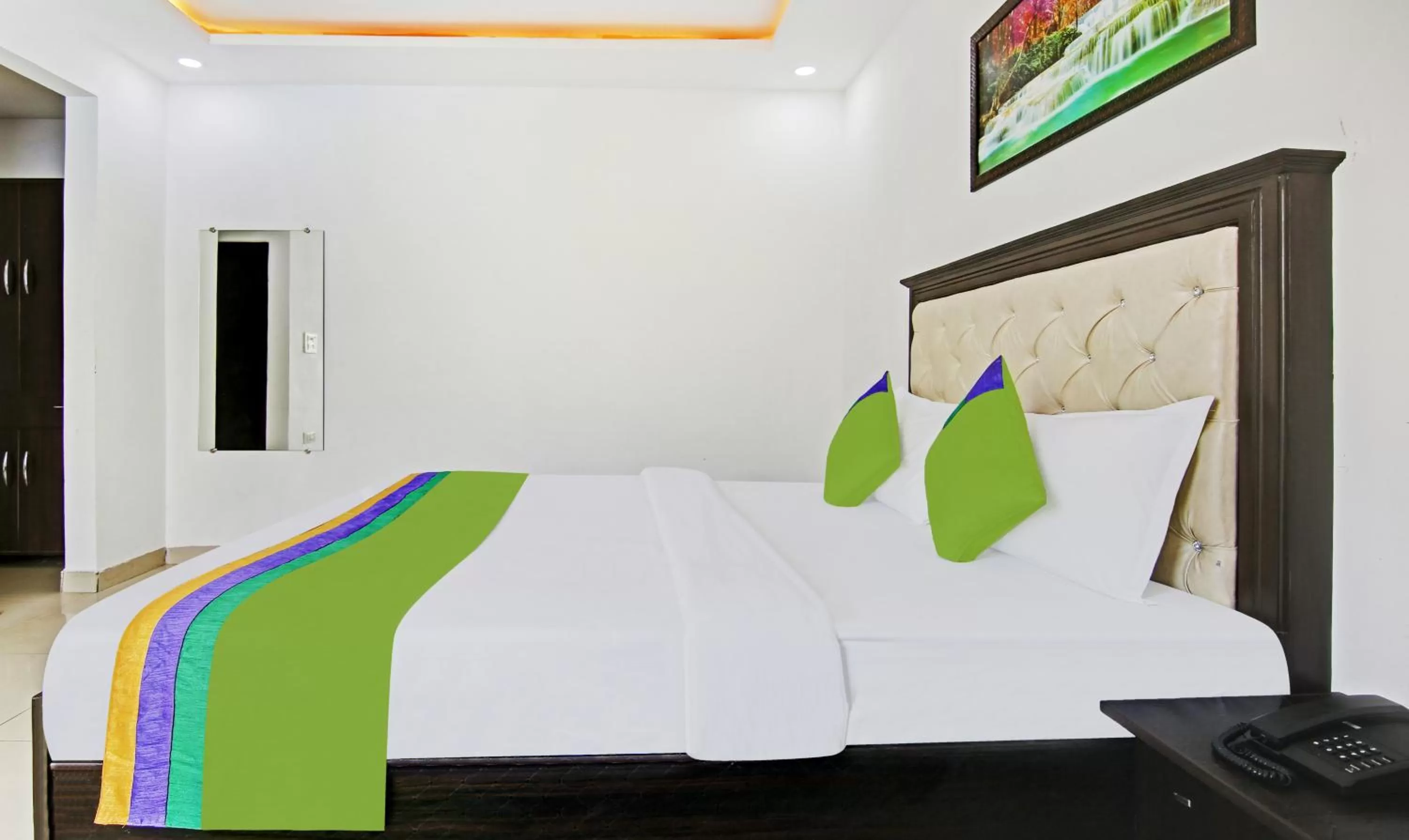 Bedroom, Bed in Treebo Trend Royal Empire