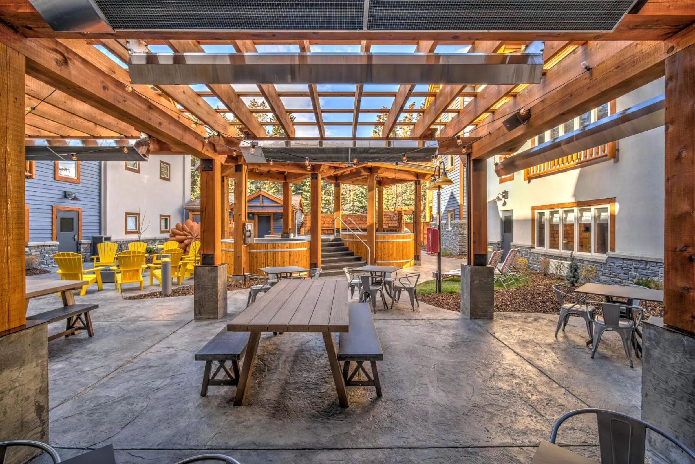 Patio in Canalta Lodge