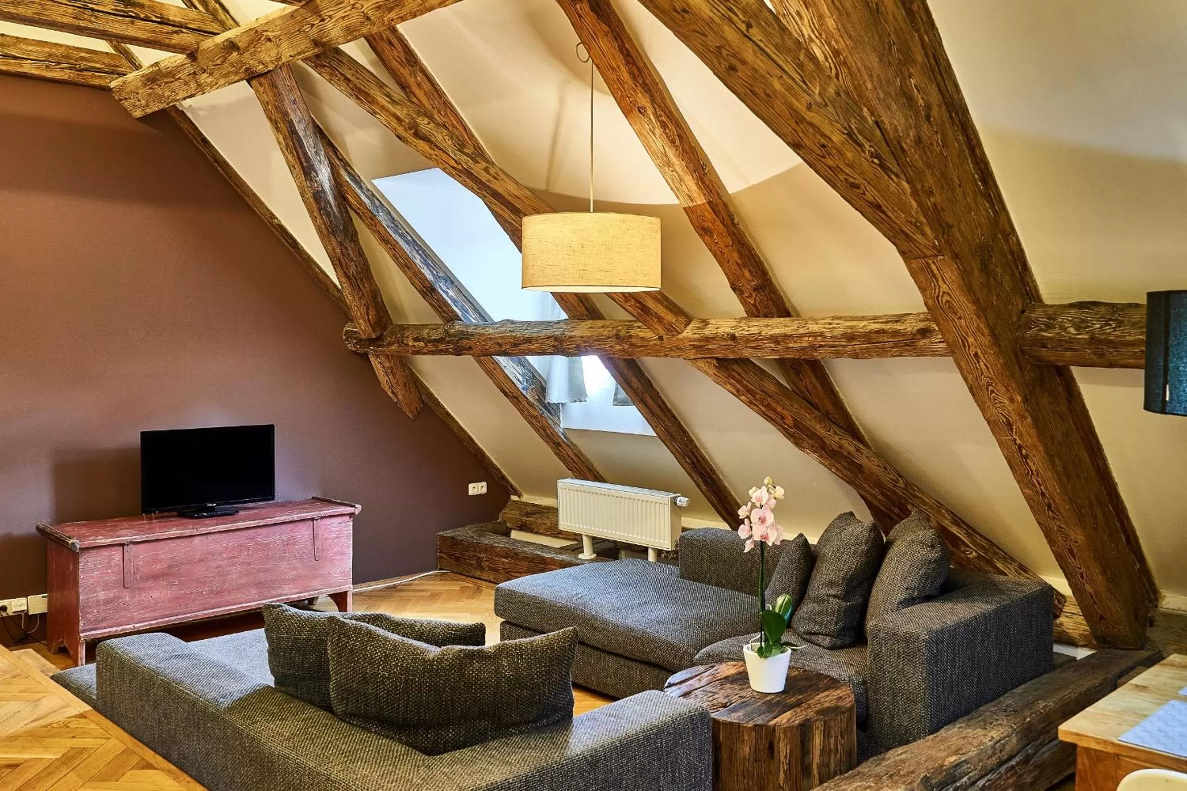 Living room in Three Golden Crowns Apartments