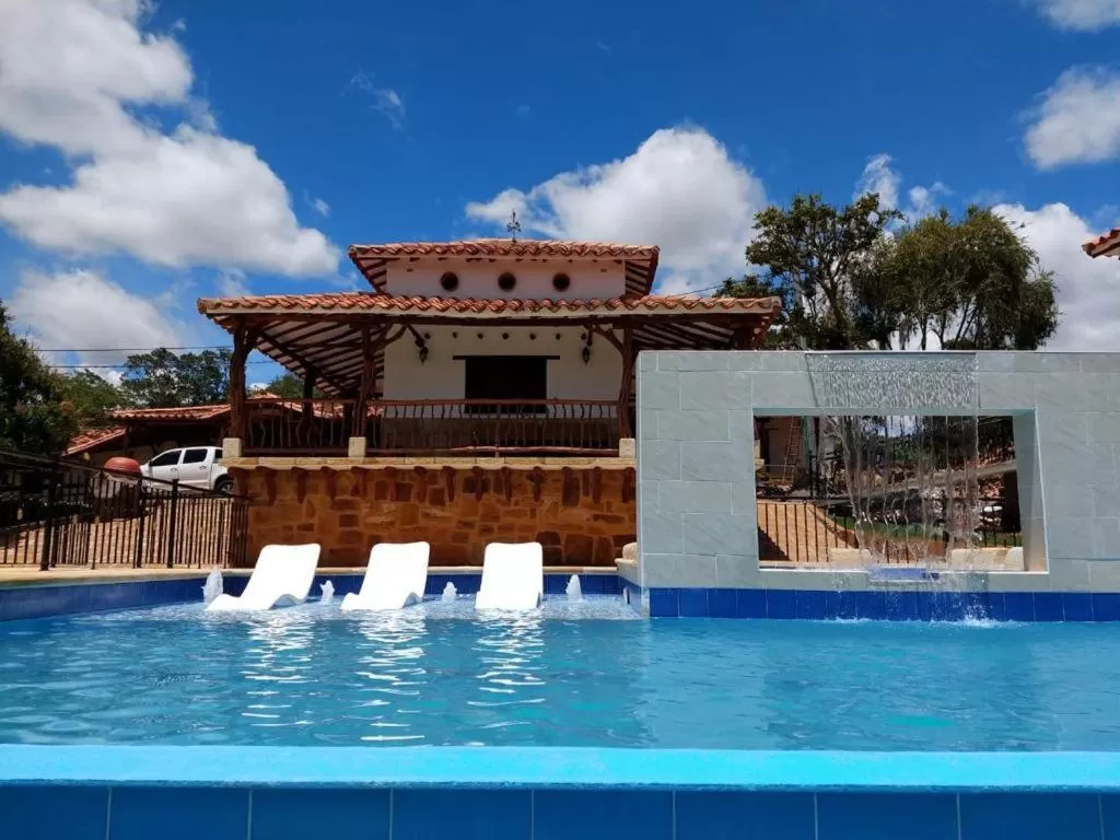 Property building, Swimming Pool in Hotel Campestre Ataraxia Barichara