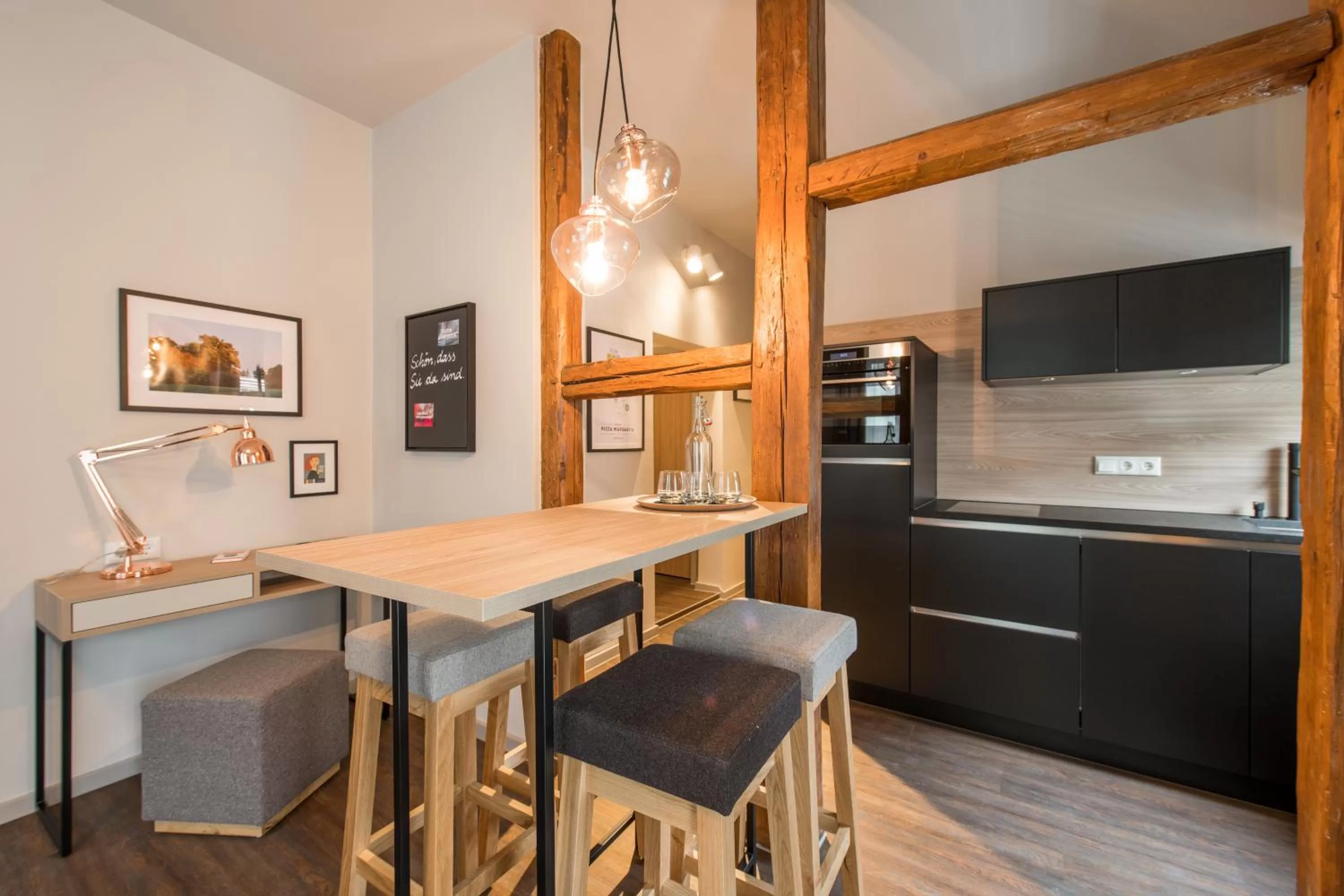 Kitchen or kitchenette in stattHotel Weimar