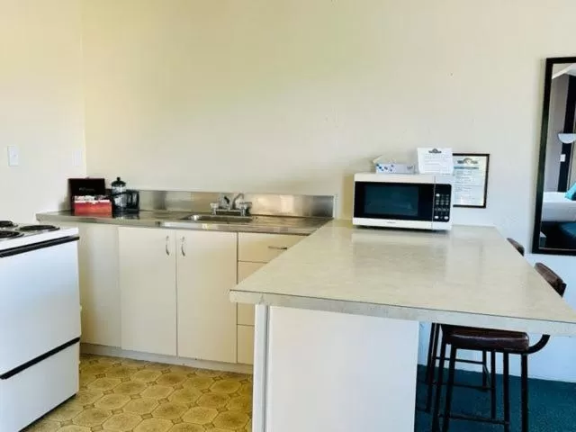 Kitchen or kitchenette in Parkside Motel and Apartments