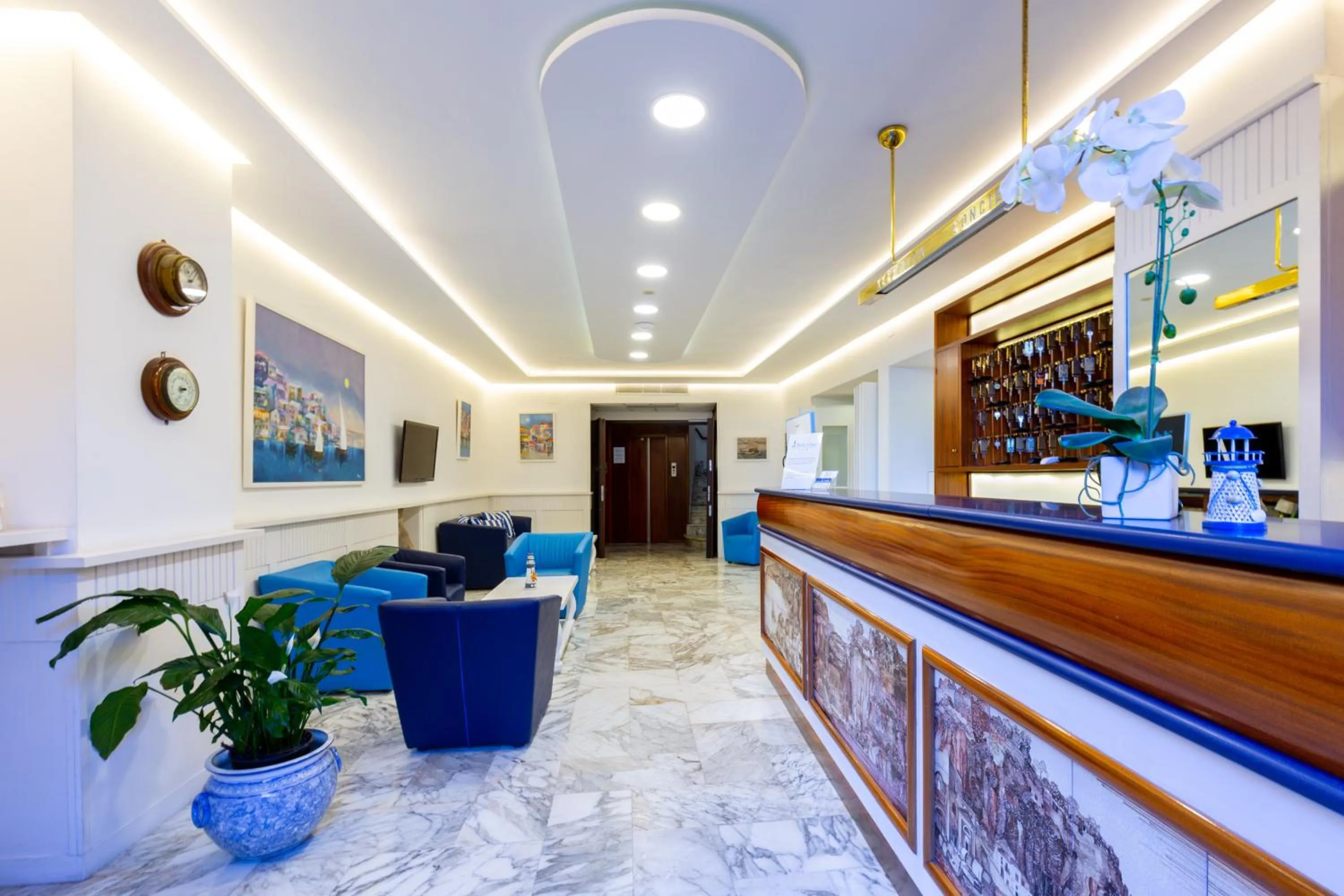 Lobby or reception in Hotel Il Faro