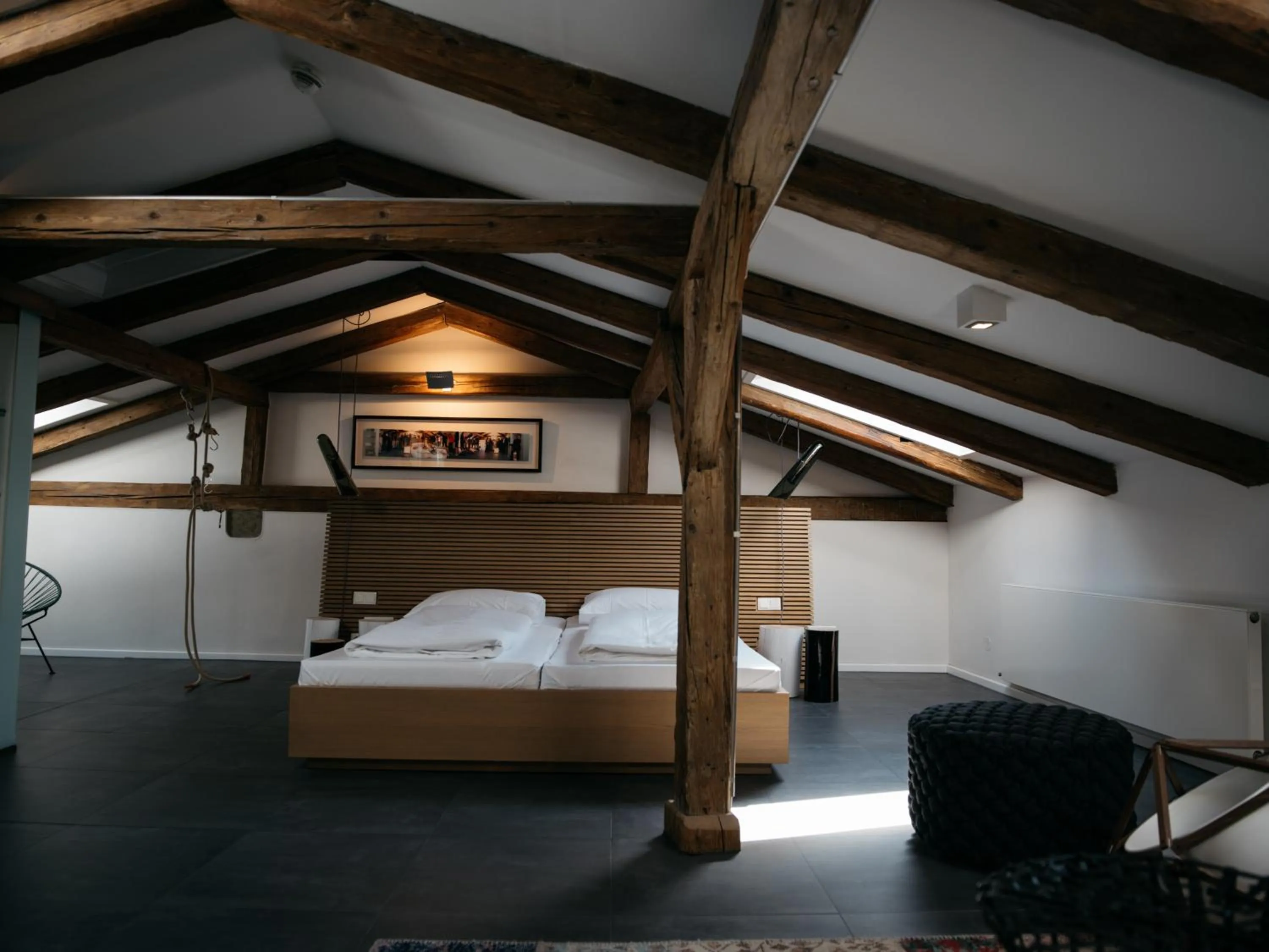 Bed in artHotel Blaue Gans
