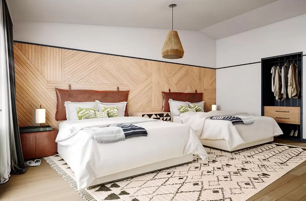 Deluxe Queen Room with Two Queen Beds and Terrace in Calistoga Motor Lodge & Spa, part of JdV by Hyatt