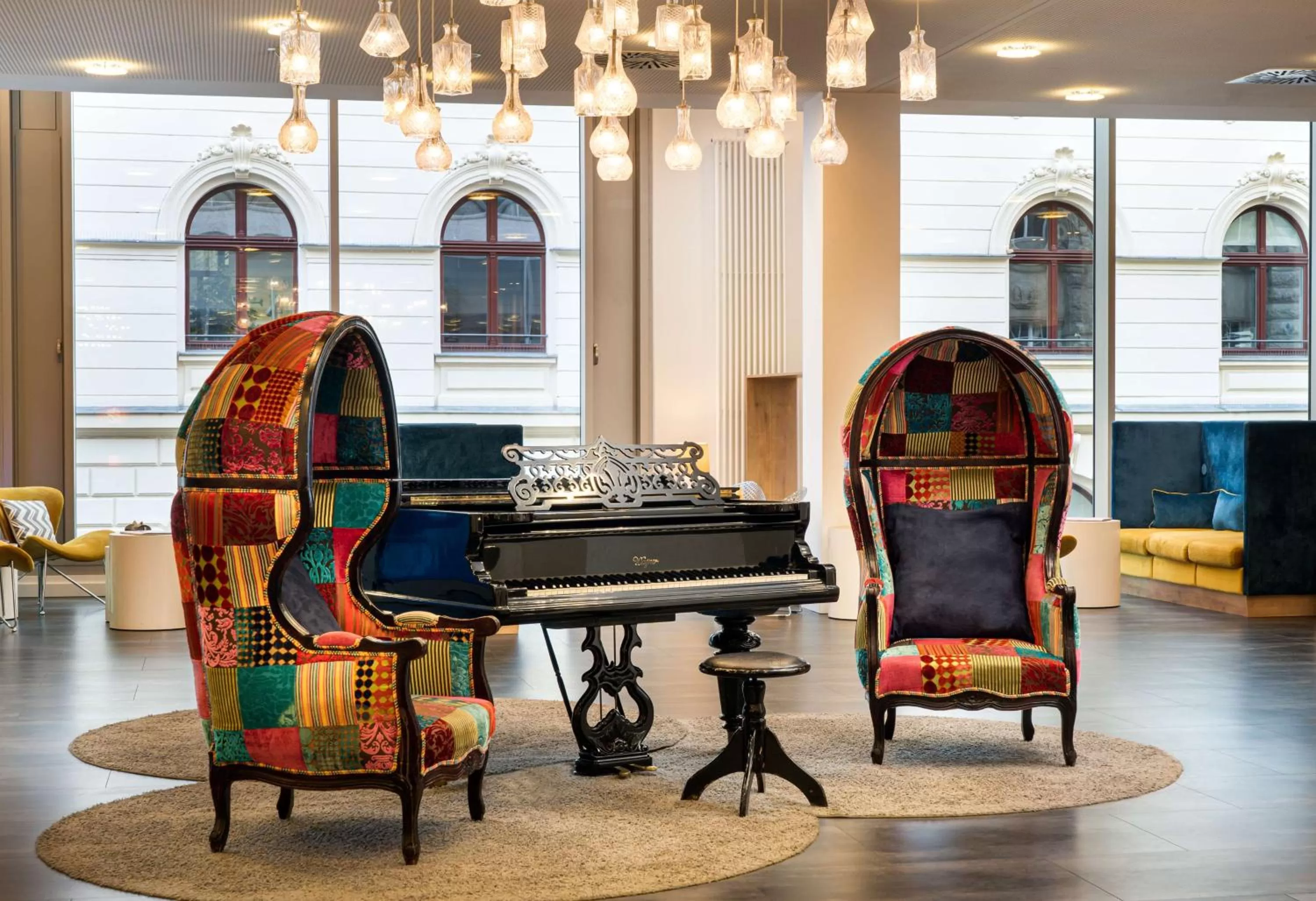 Lobby or reception in elaya hotel leipzig city center