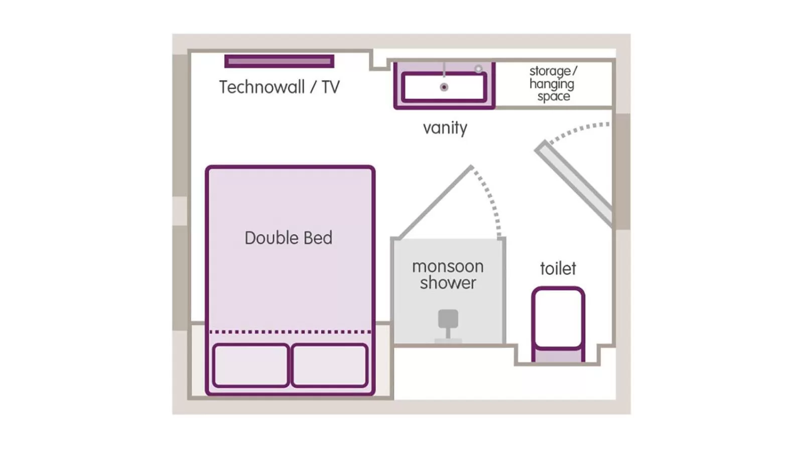 Floor plan in Yotel San Francisco