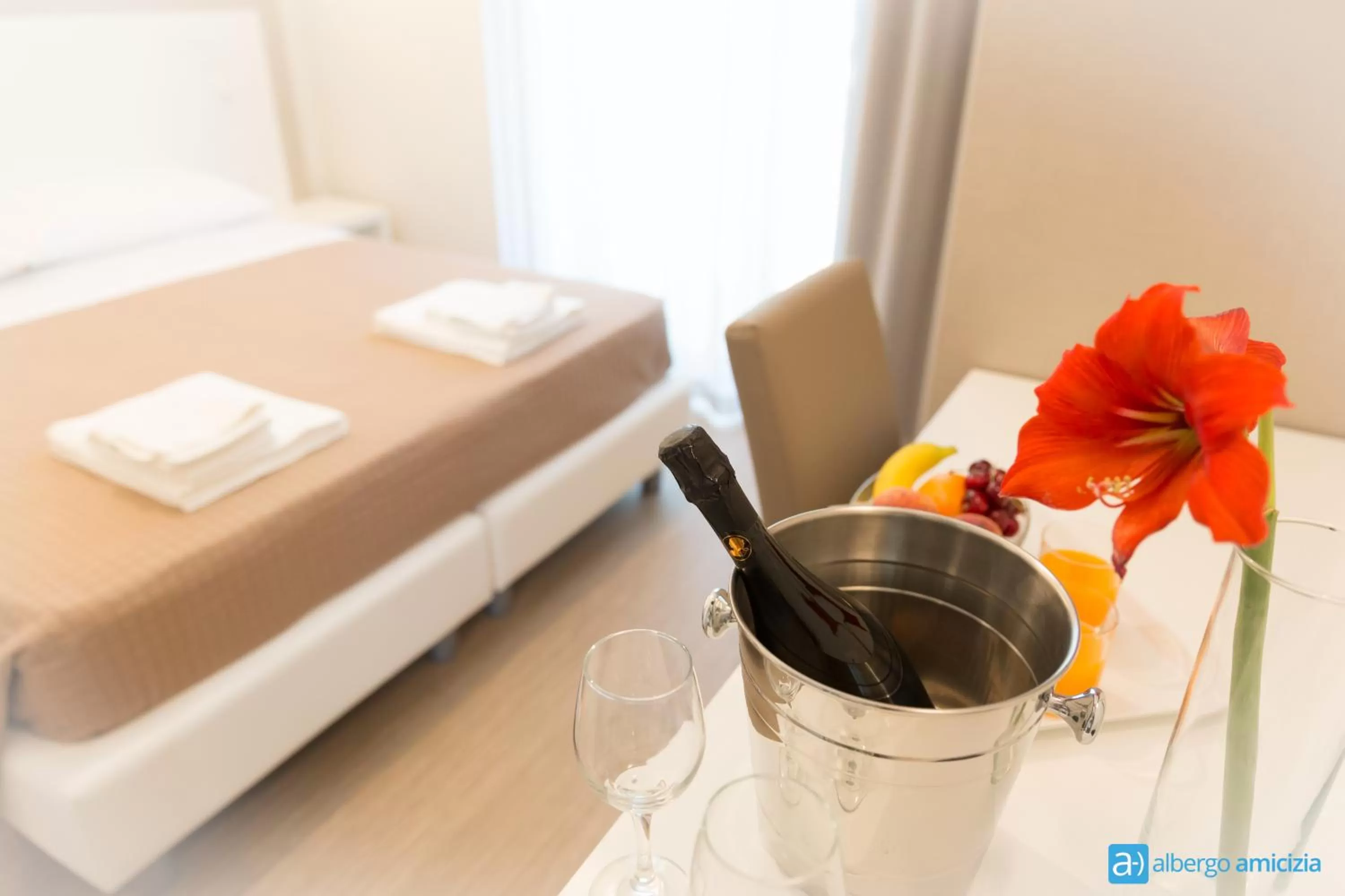 Decorative detail, Bed in Hotel Amicizia