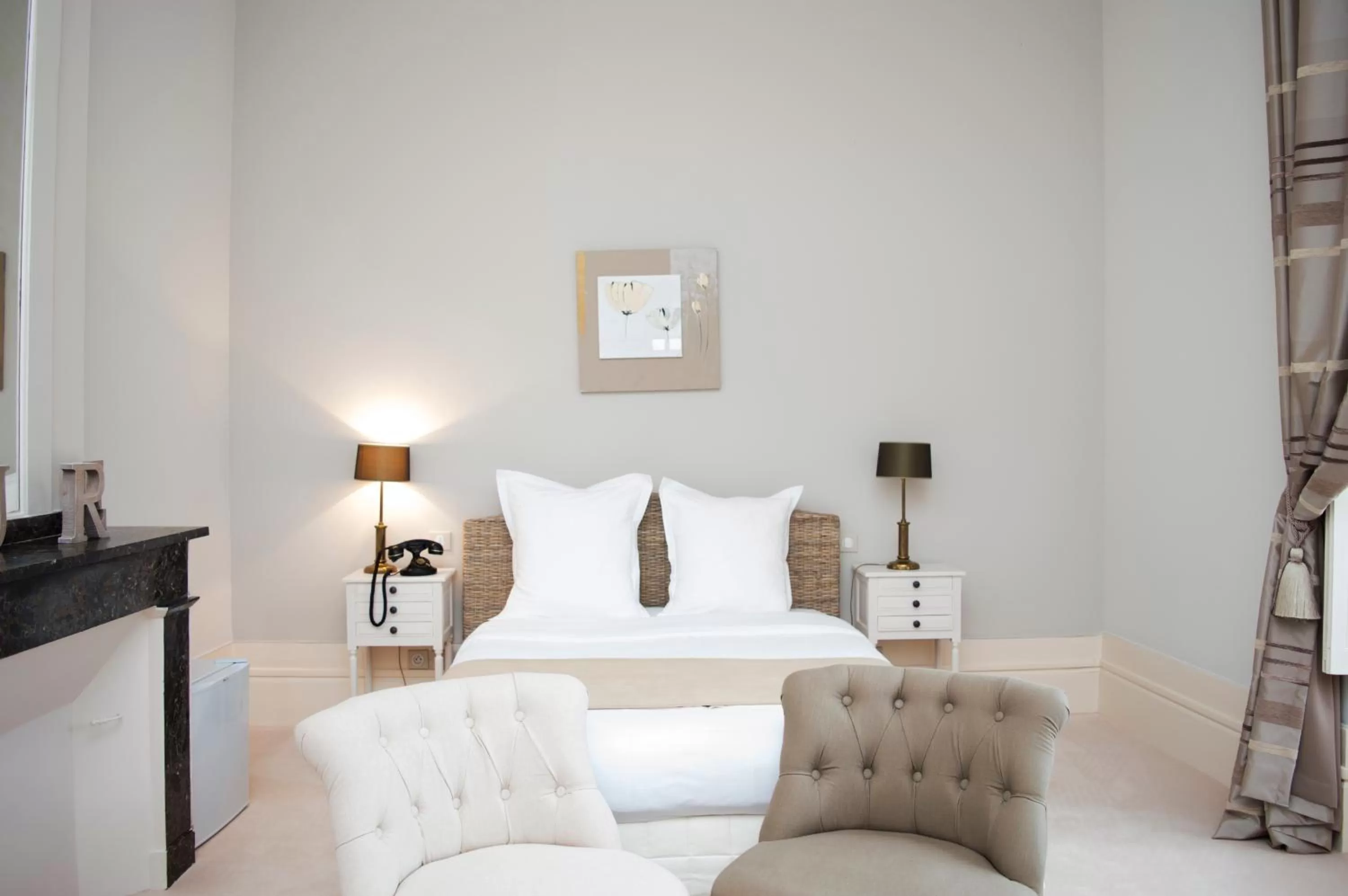 Bedroom, Bed in Logis Hotels - Château Saint Marcel