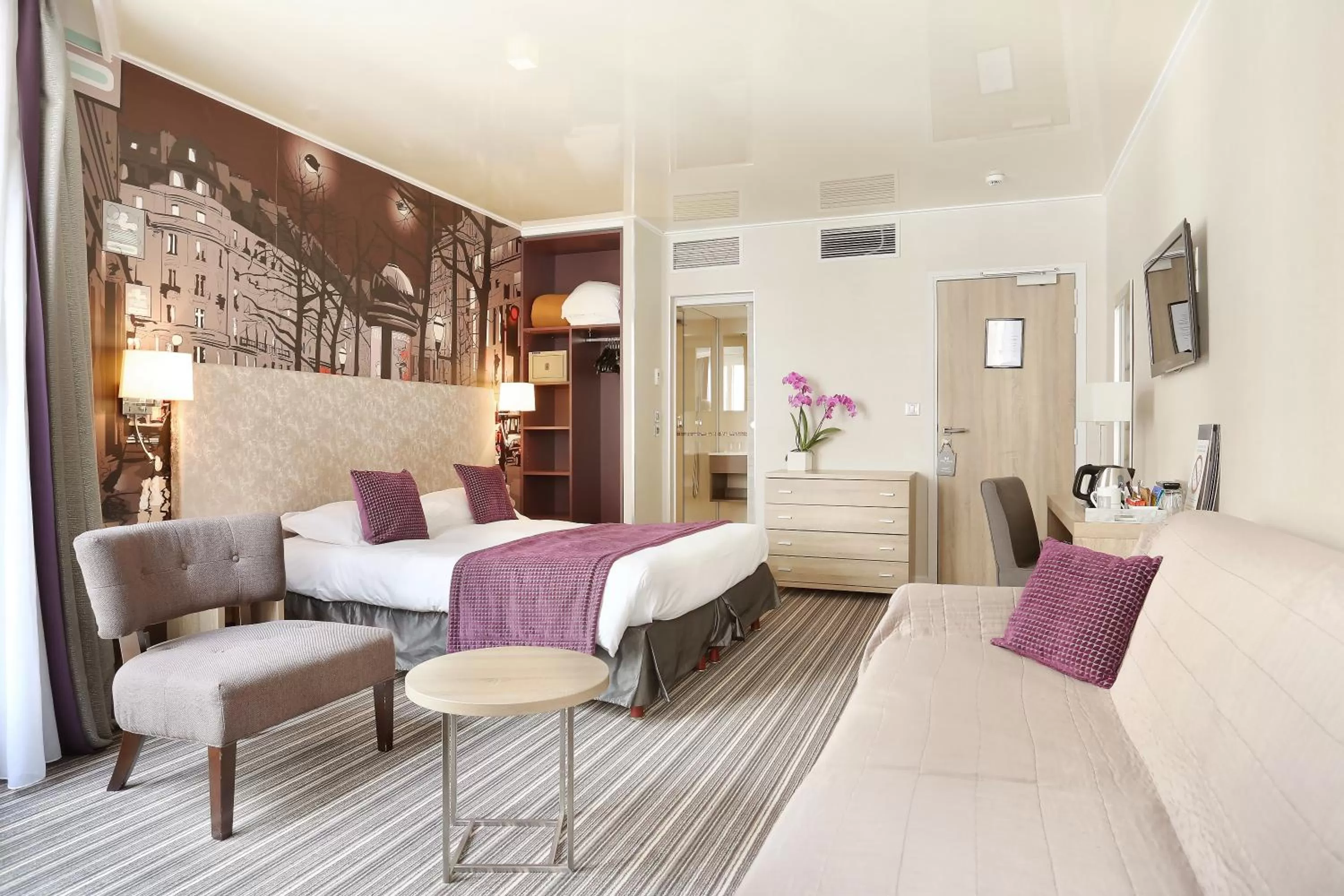 Bed in Hôtel Harvey