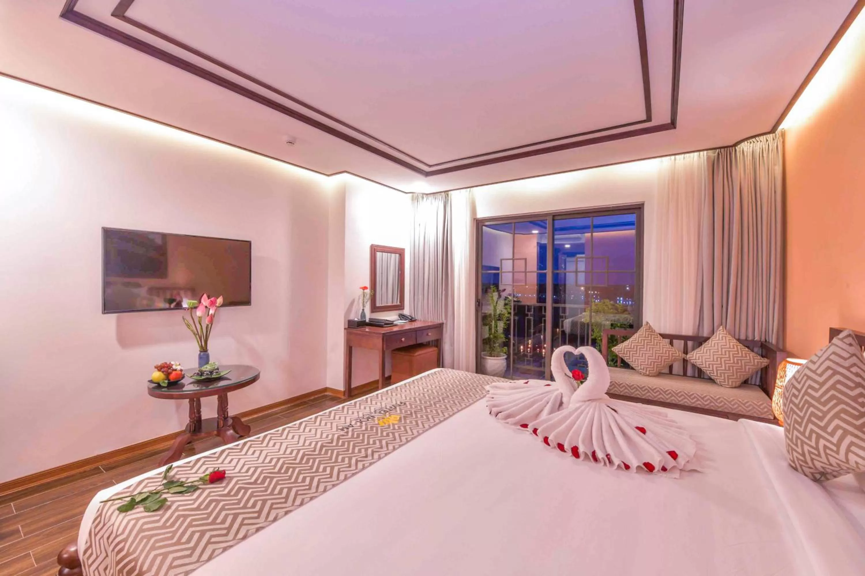 Photo of the whole room, Bed in Fivitel Hoi An Hotel