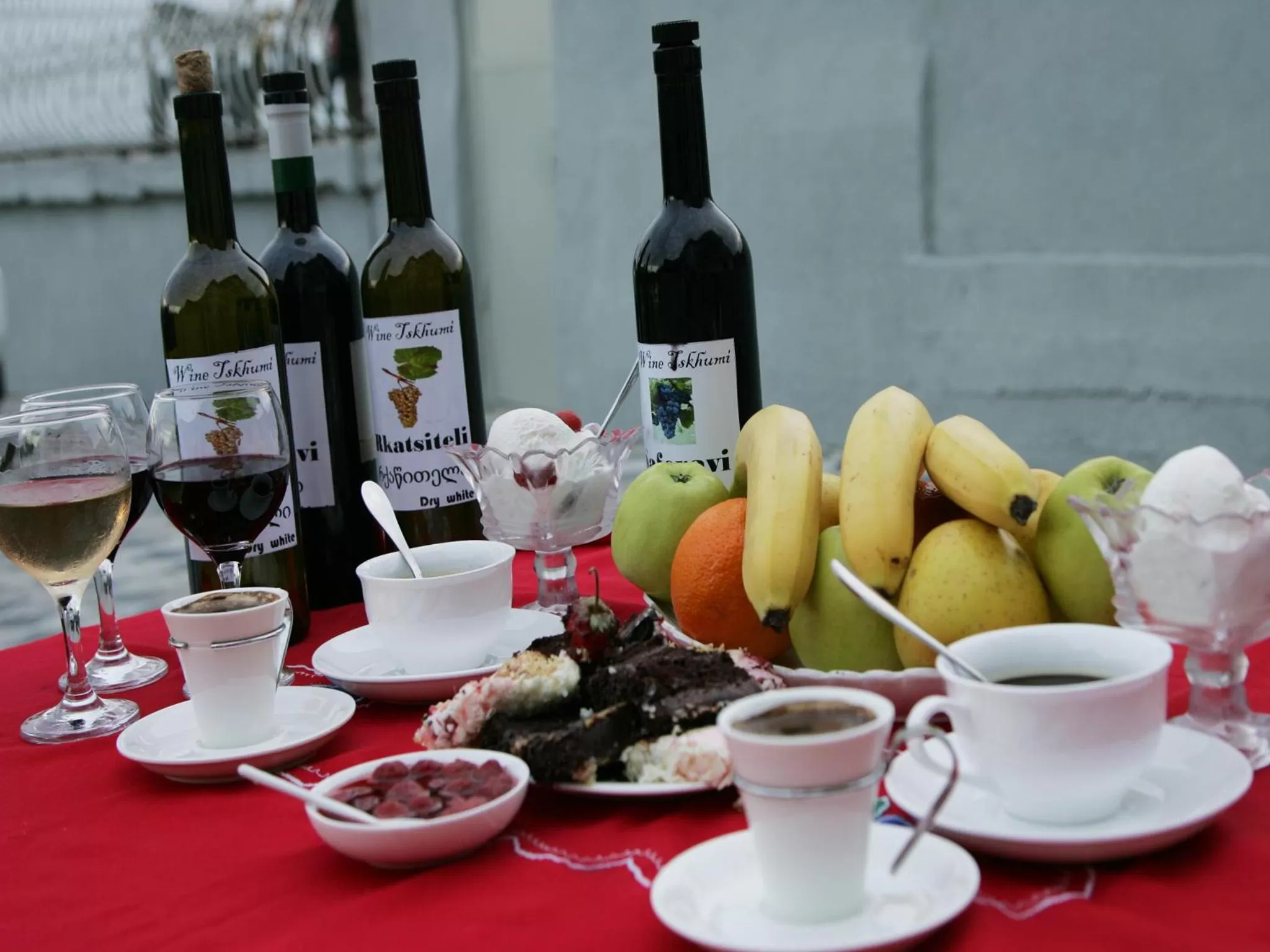 Alcoholic drinks in Hotel Tskhumi