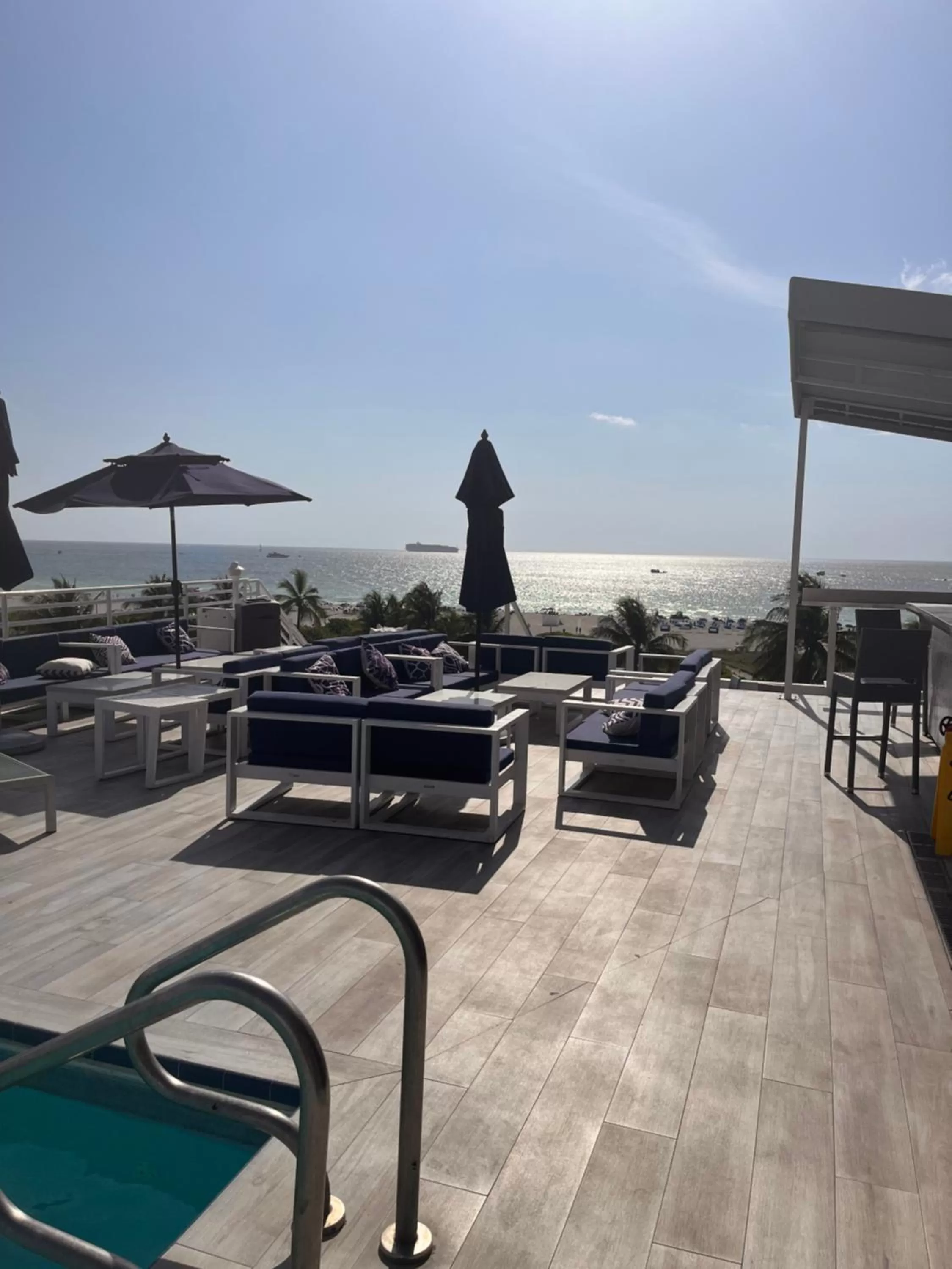 Pool view in Suites at The Strand on Ocean Drive