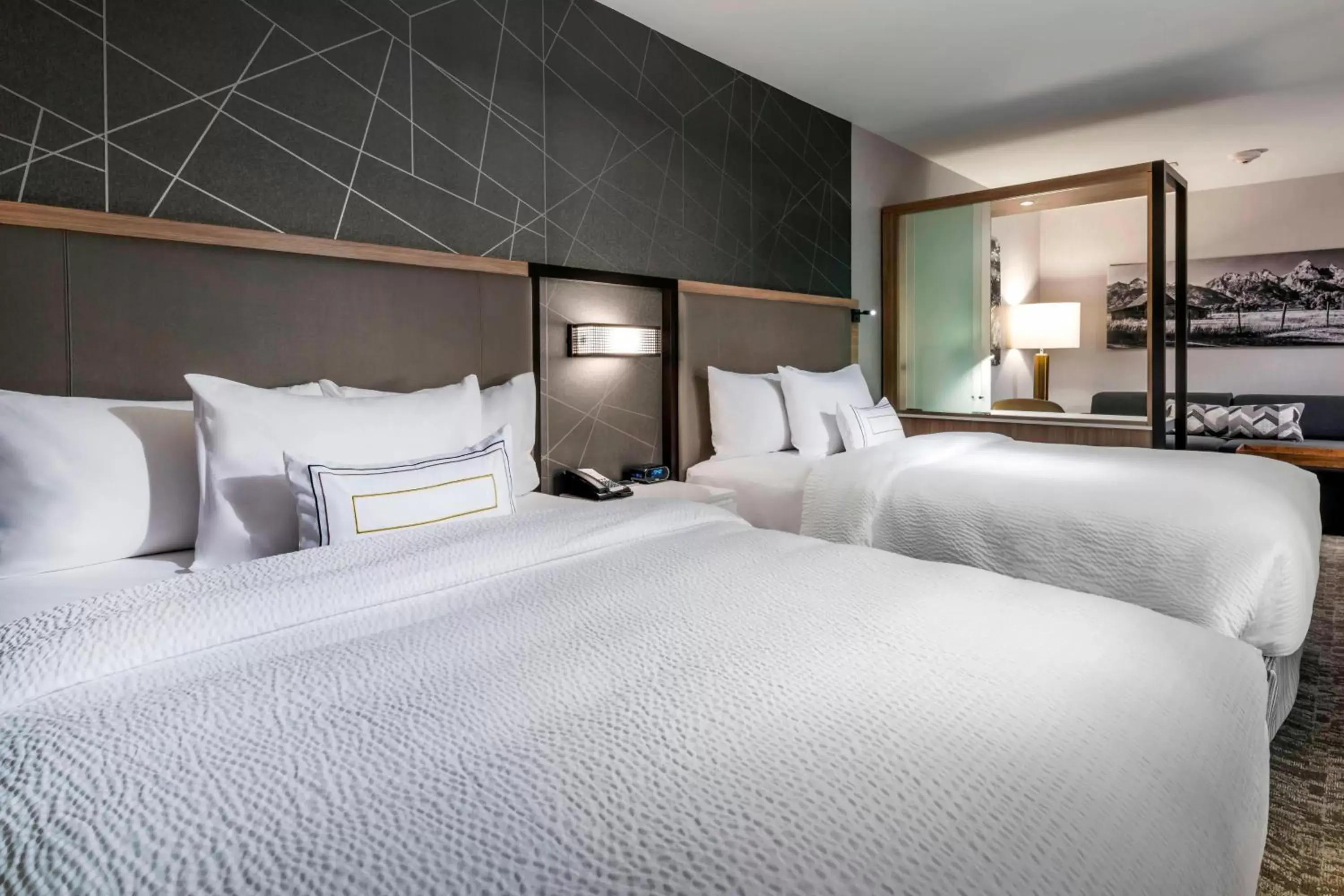Suite with Two Queen Beds and Sofa Bed - Hearing Accessible in SpringHill Suites by Marriott Jackson Hole Suite with Two Queen Beds and Sofa Bed - Hearing Accessible in SpringHill Suites by Marriott Jackson Hole