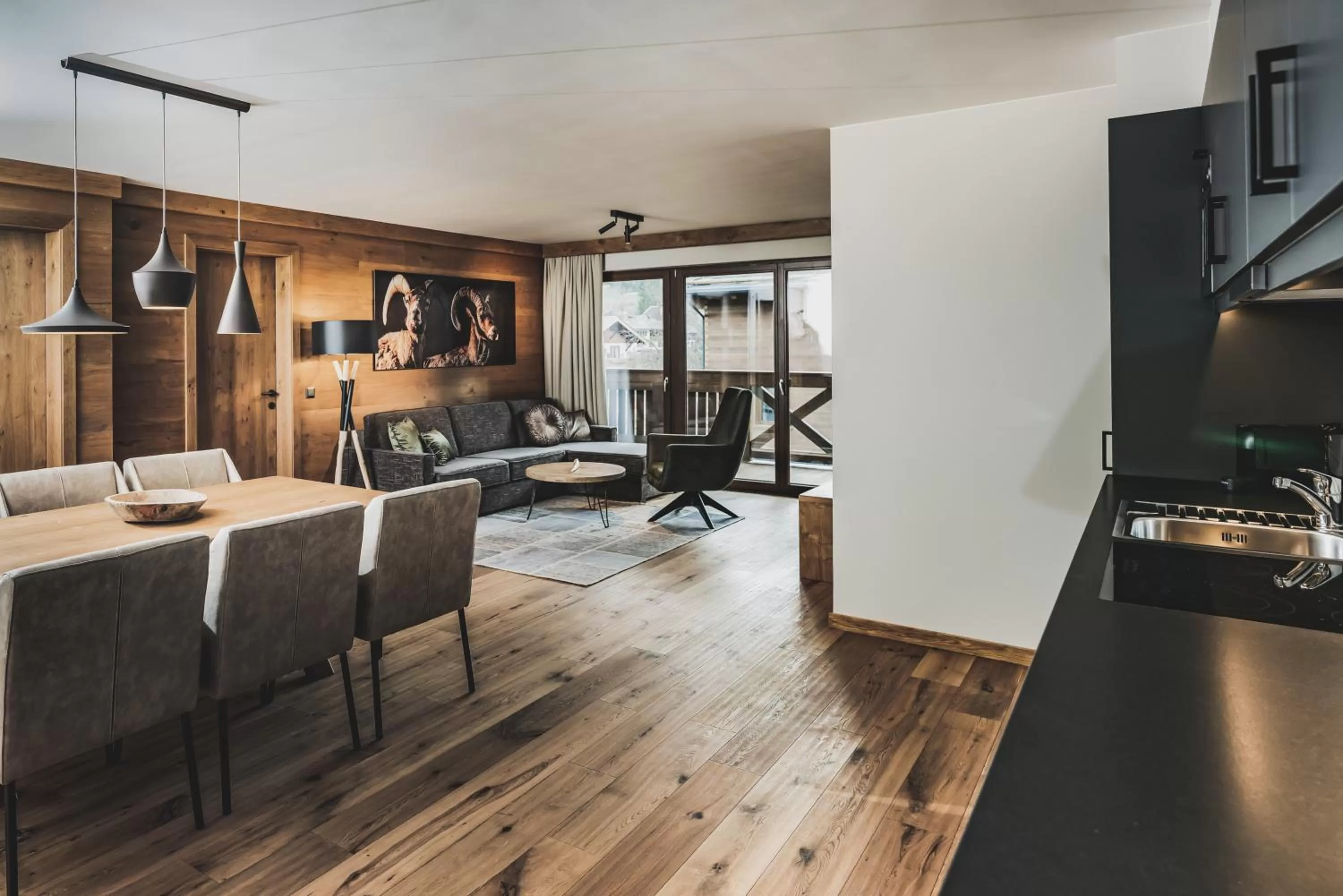Living room, Dining Area in PURE Resort Ehrwald