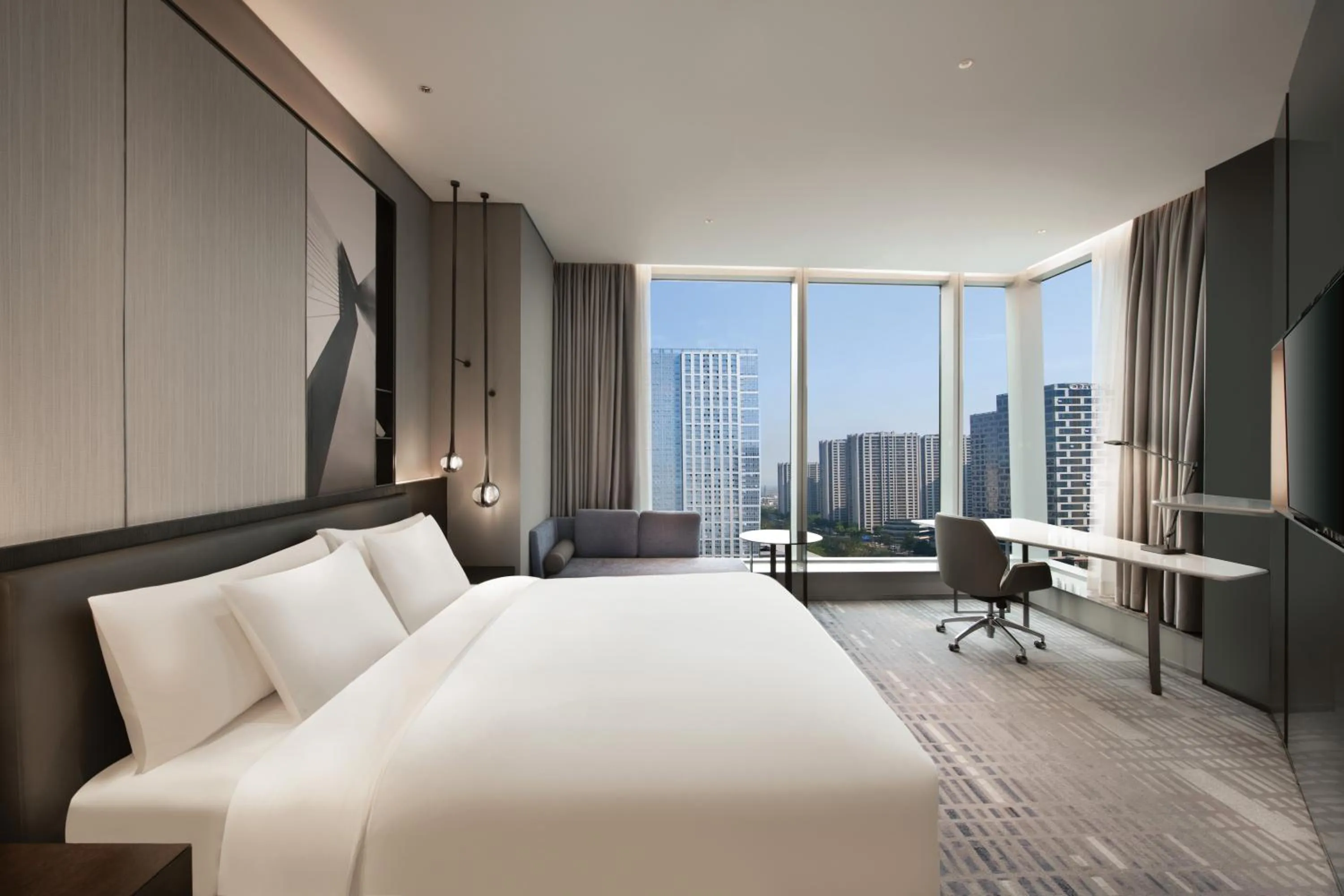 Photo of the whole room, Bed in Crowne Plaza Hangzhou Science City by IHG