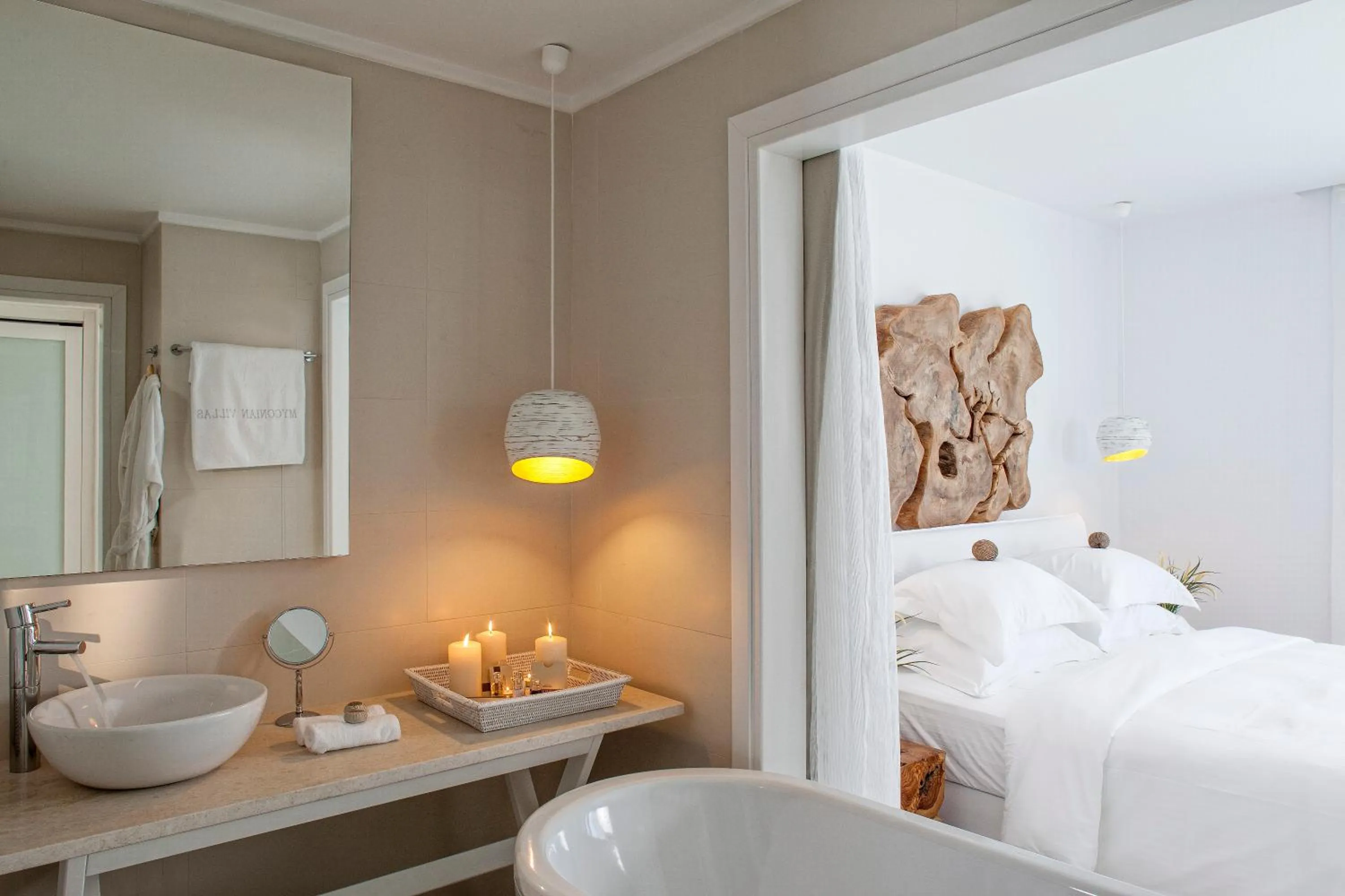 Bed in Myconian Villa Collection - Preferred Hotels & Resorts