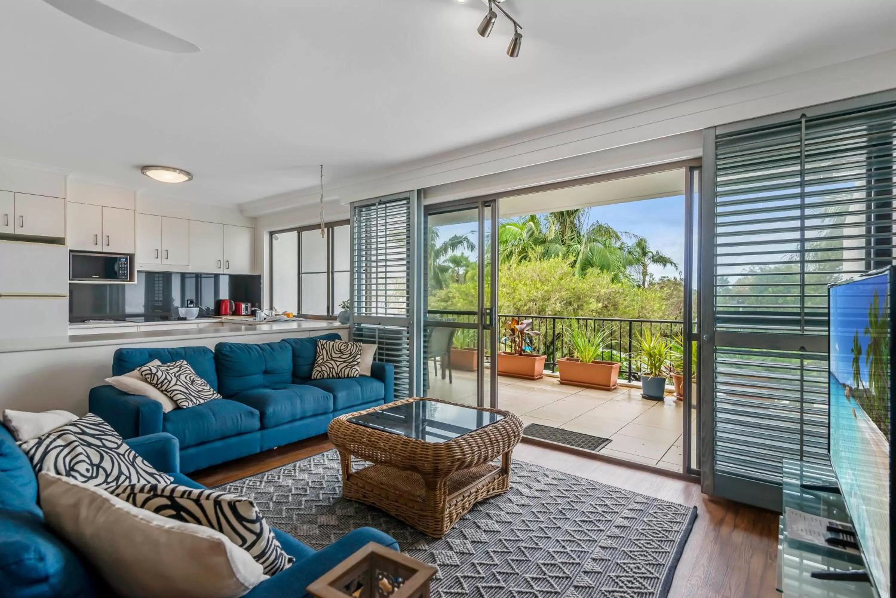 Living room in The Oasis Apartments and Treetop Houses