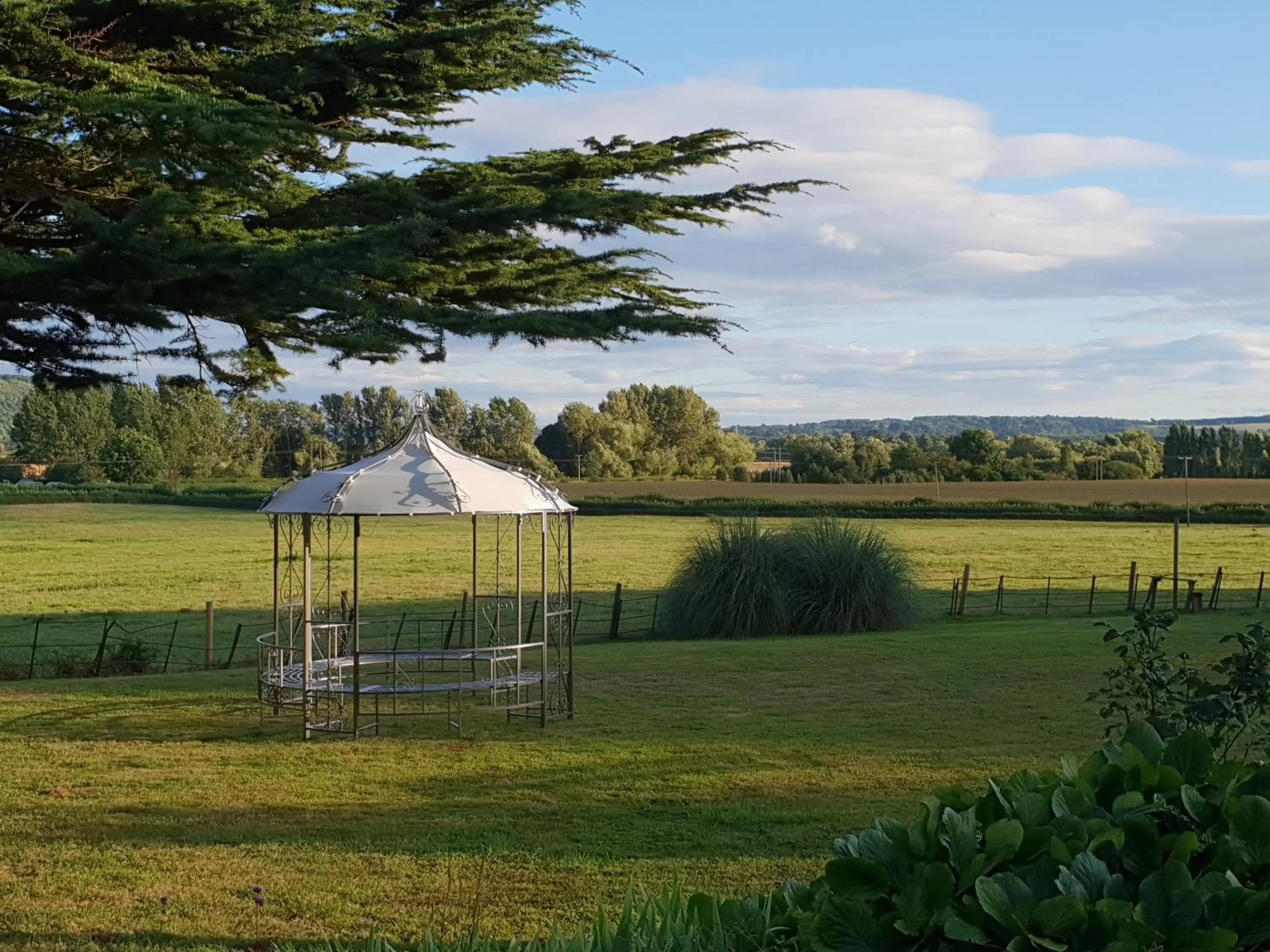 Garden view in Longworth Hall Hotel