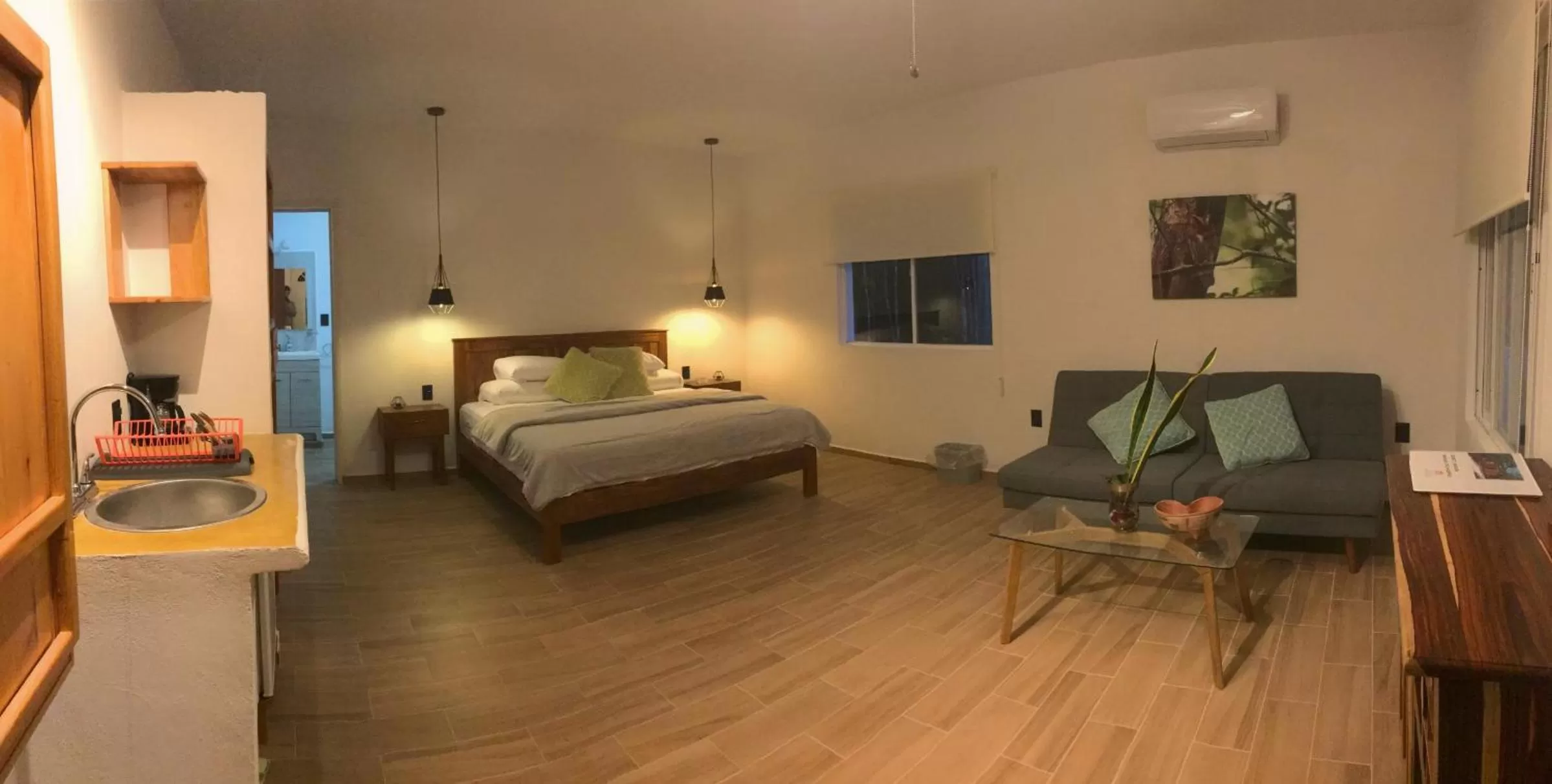 Living room, Bed in Casa Kaan Calakmul