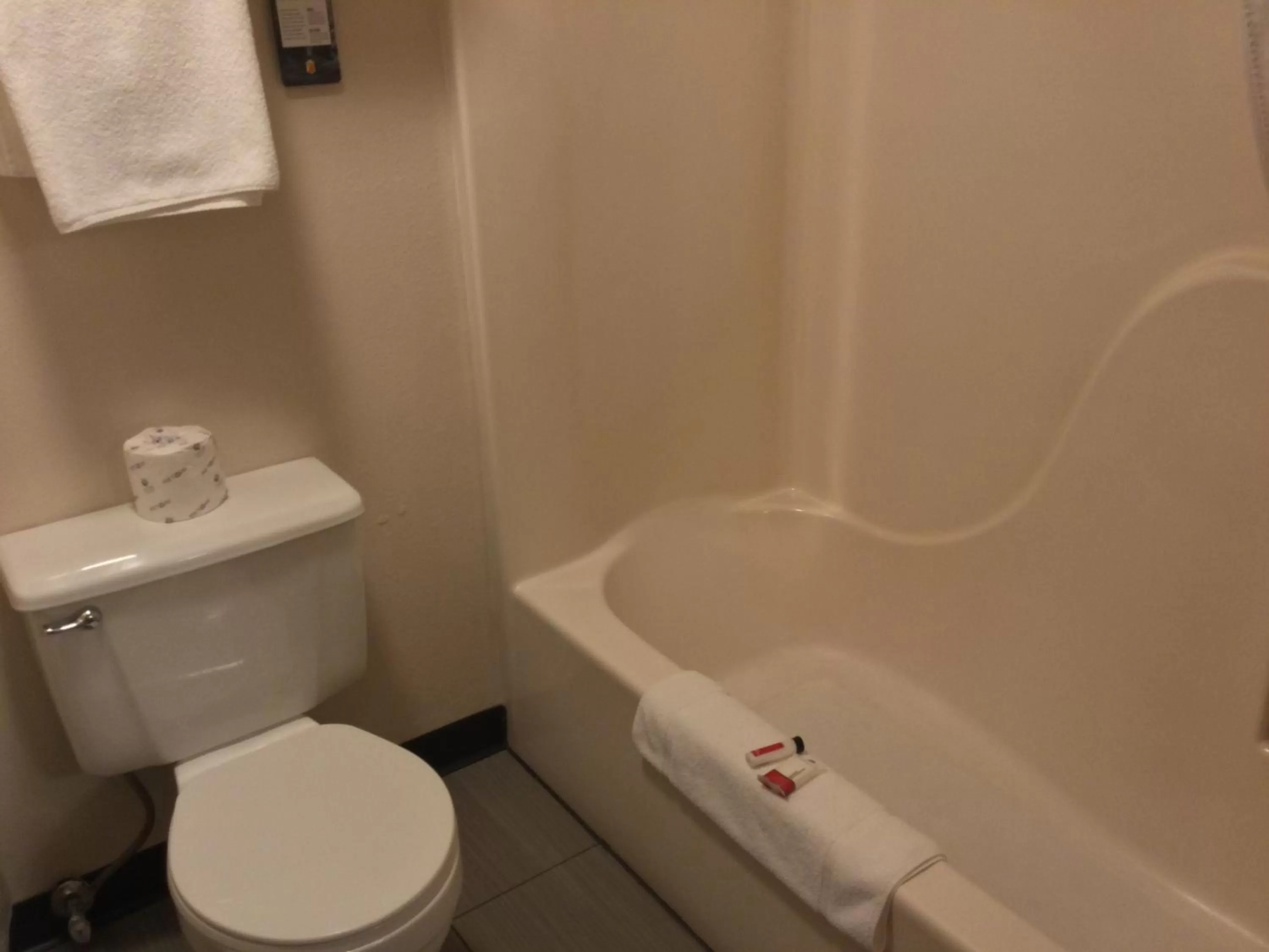 Bathroom in Super 8 by Wyndham Monroe WI