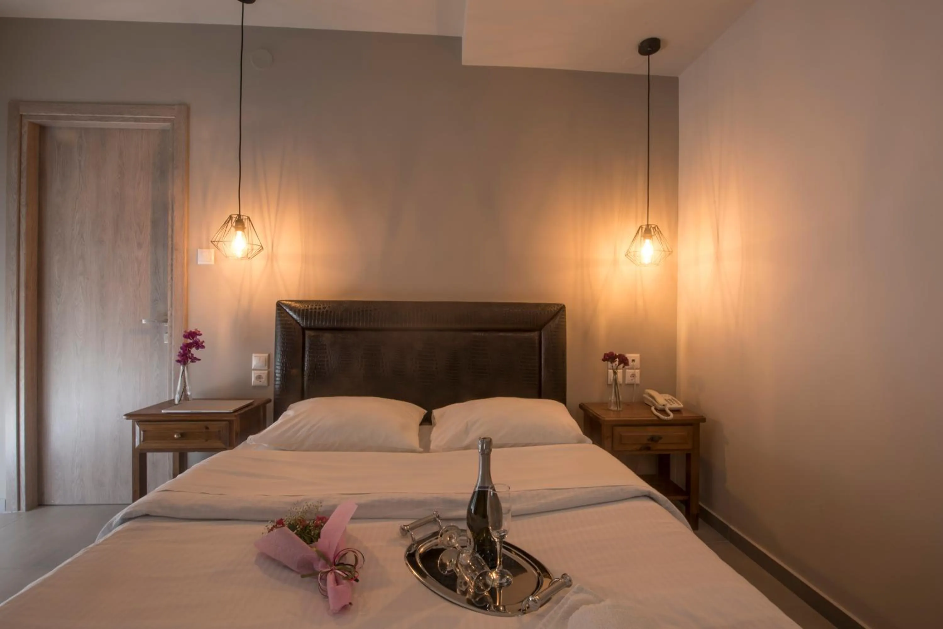 Bed in Filoxenia Hotel