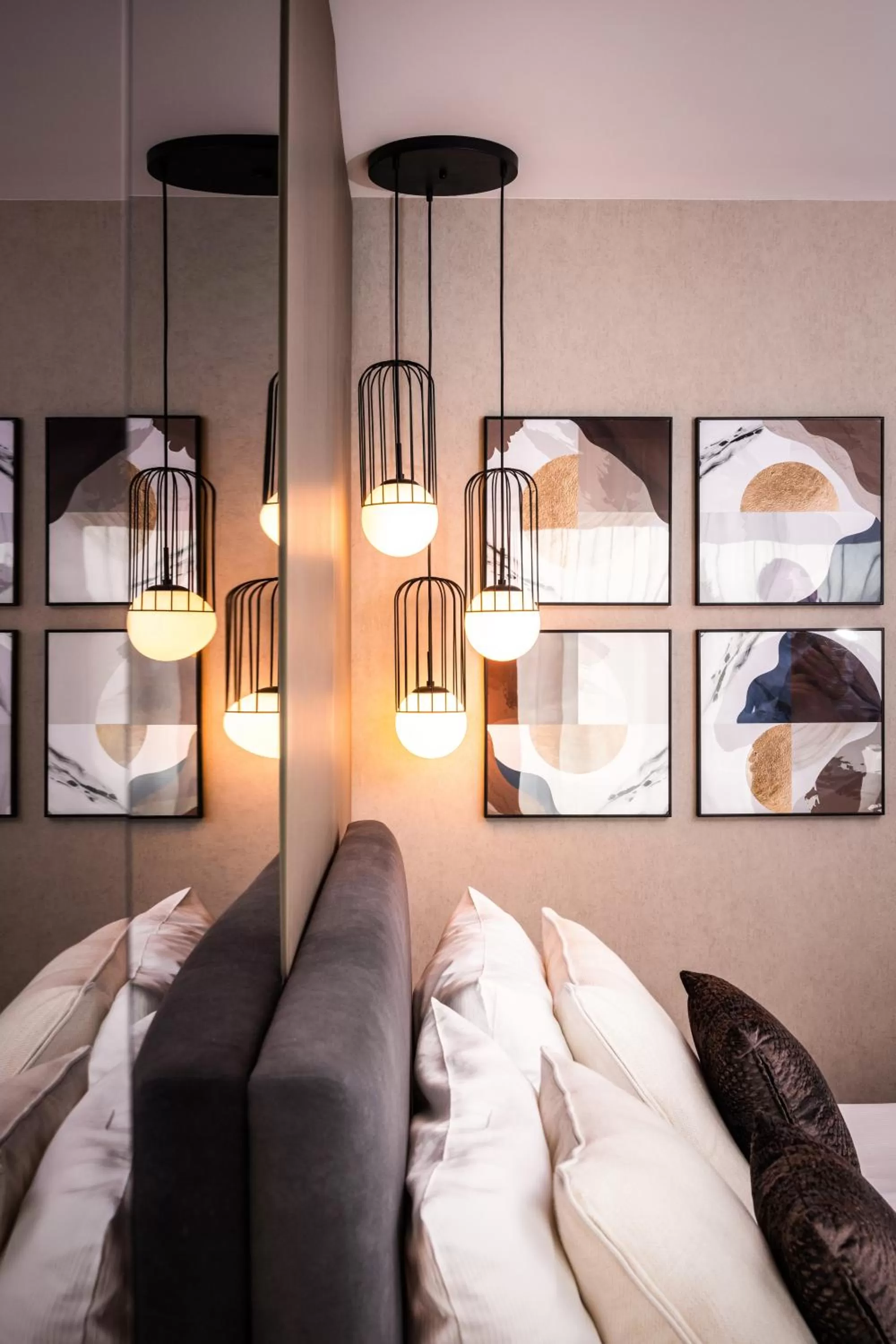 Decorative detail, Bed in Boutique Residence Gdańsk