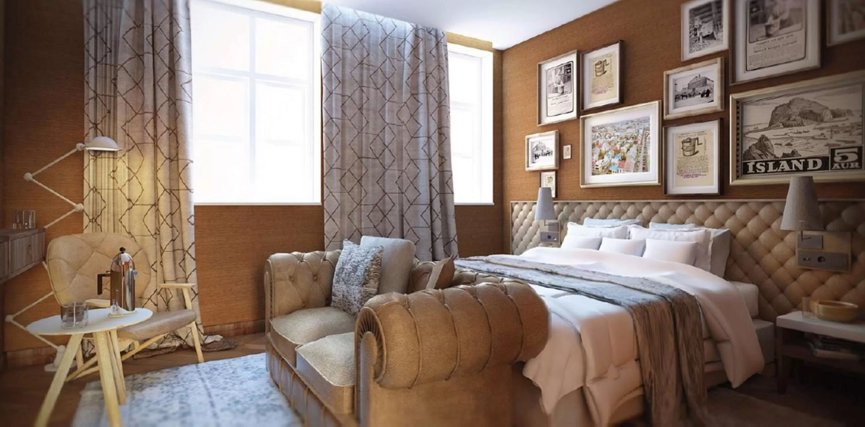 Bed in Reykjavik Konsulat Hotel, Curio Collection By Hilton