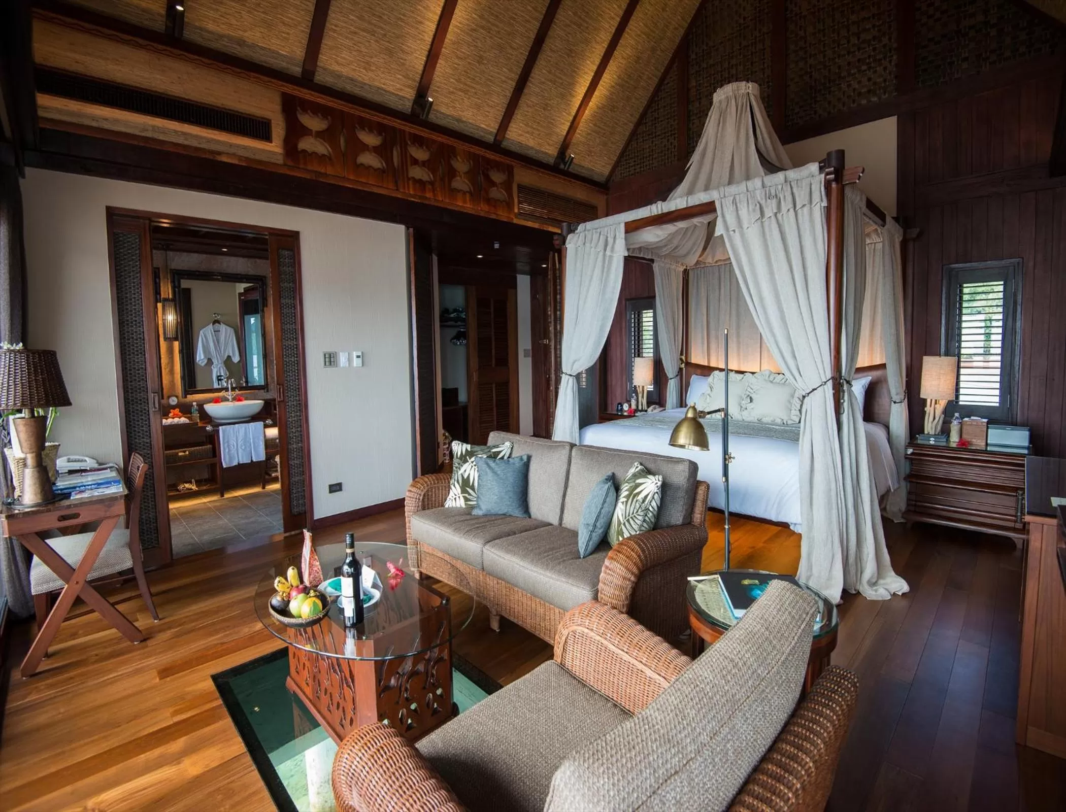 Bed in Palau Pacific Resort