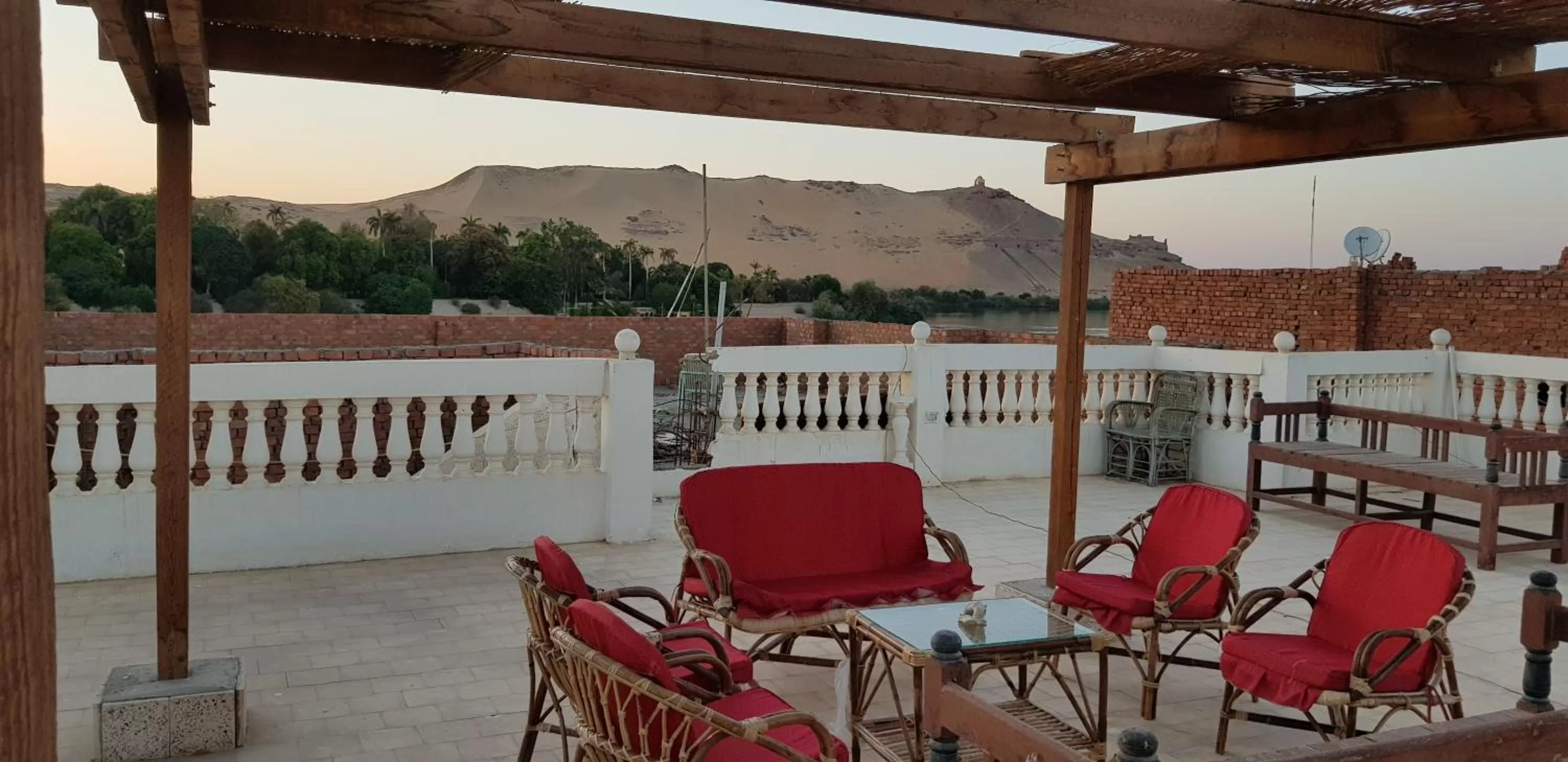 Patio, Balcony/Terrace in Taharka Nubian House