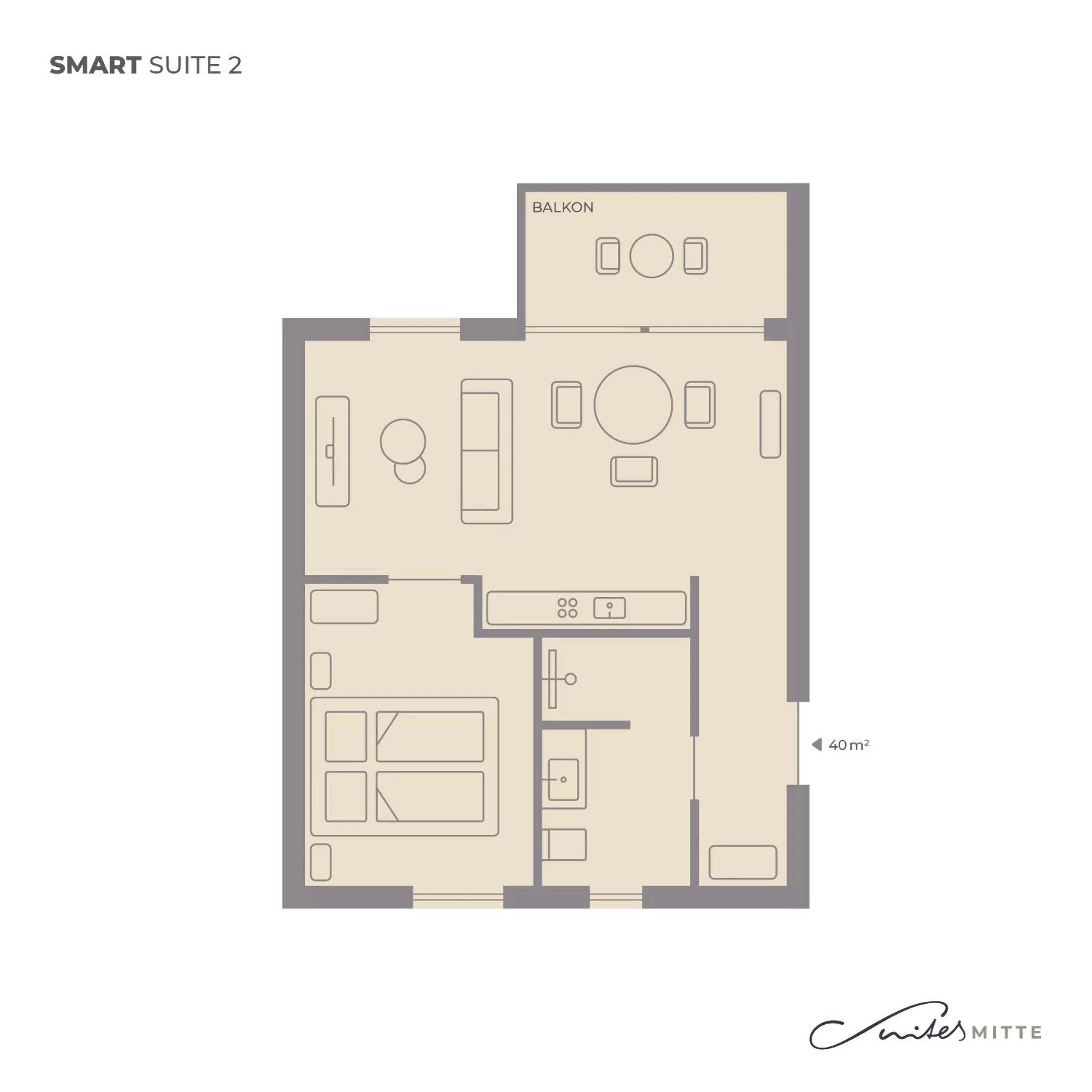 Balcony/Terrace, Floor Plan in Suites MITTE - Aparthotel
