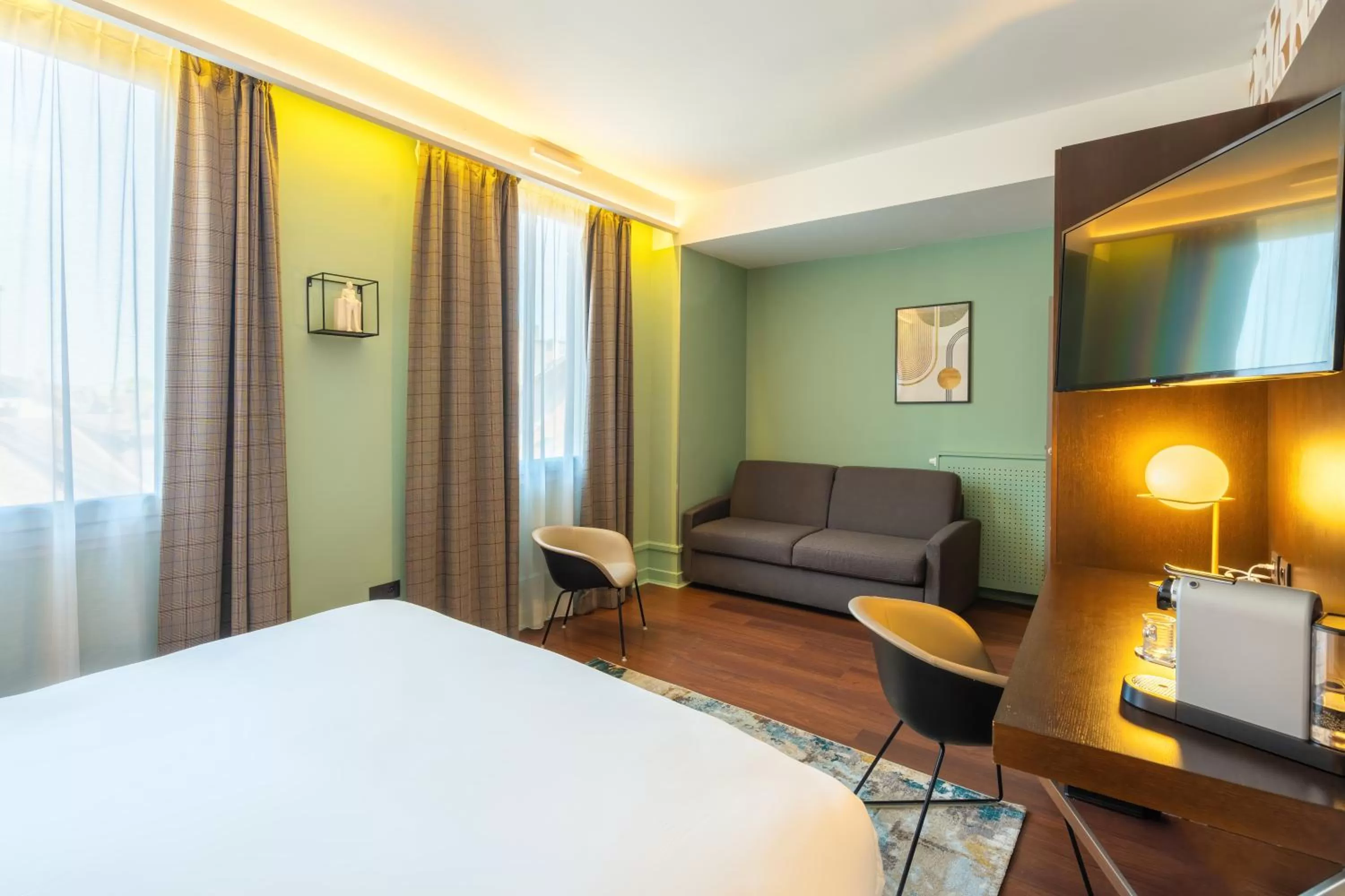 Bedroom, Bed in Le Splendid Hotel Lac D'Annecy - Handwritten Collection