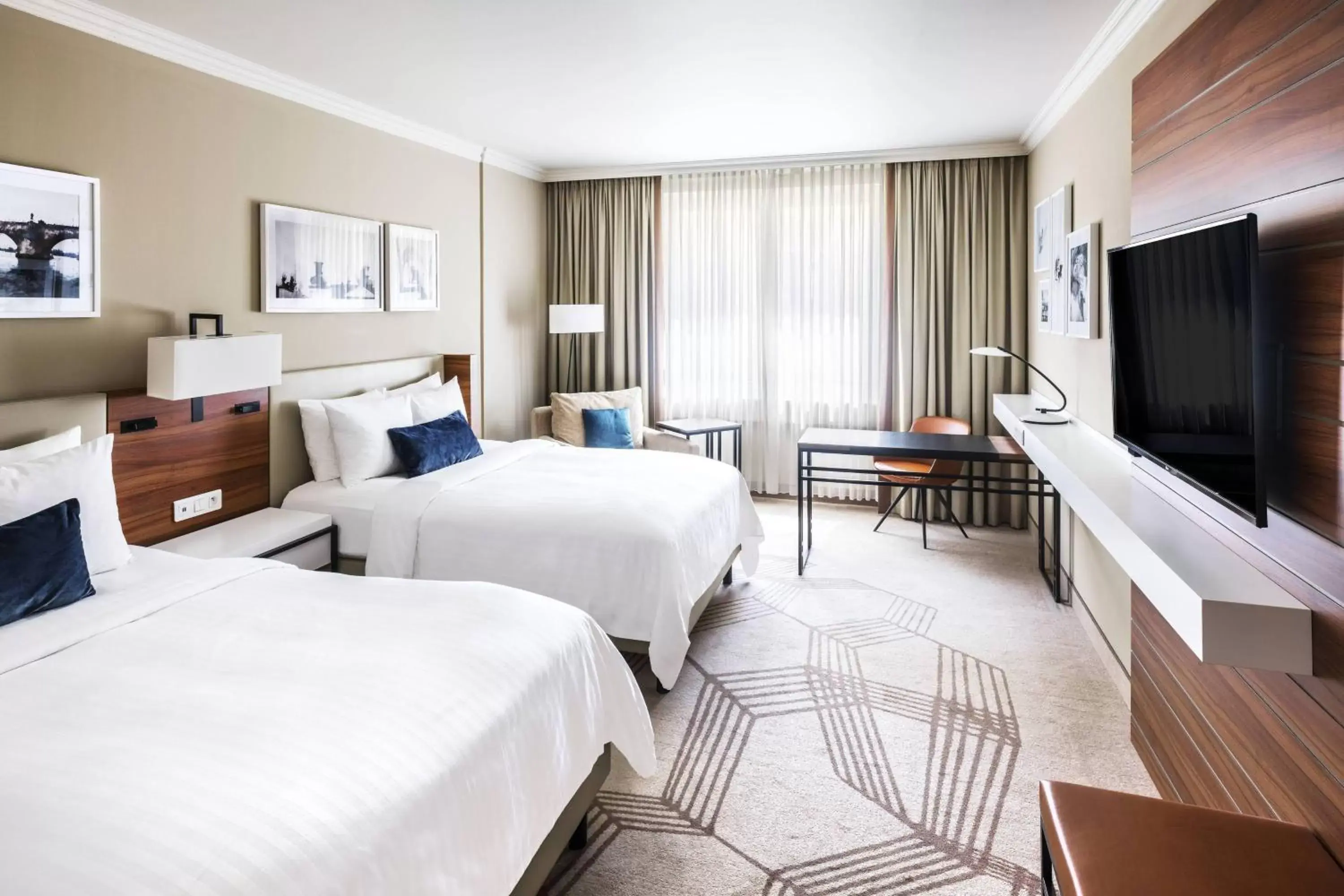 Deluxe Guest room, 2 Queen in Prague Marriott Hotel Deluxe Guest room, 2 Queen in Prague Marriott Hotel