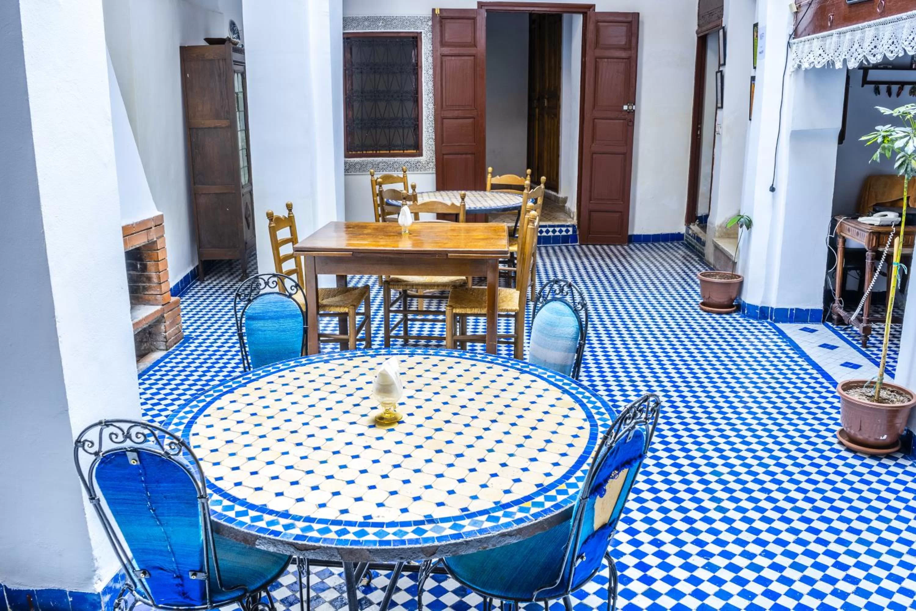 Patio, Dining Area in Fez Dar