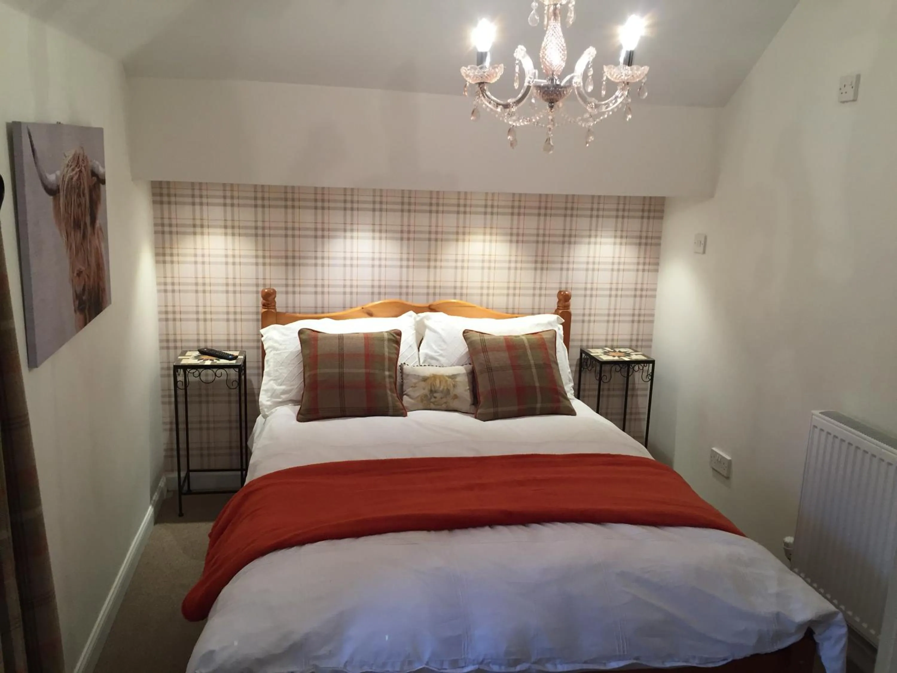 Bedroom, Bed in Lodge at Lochside