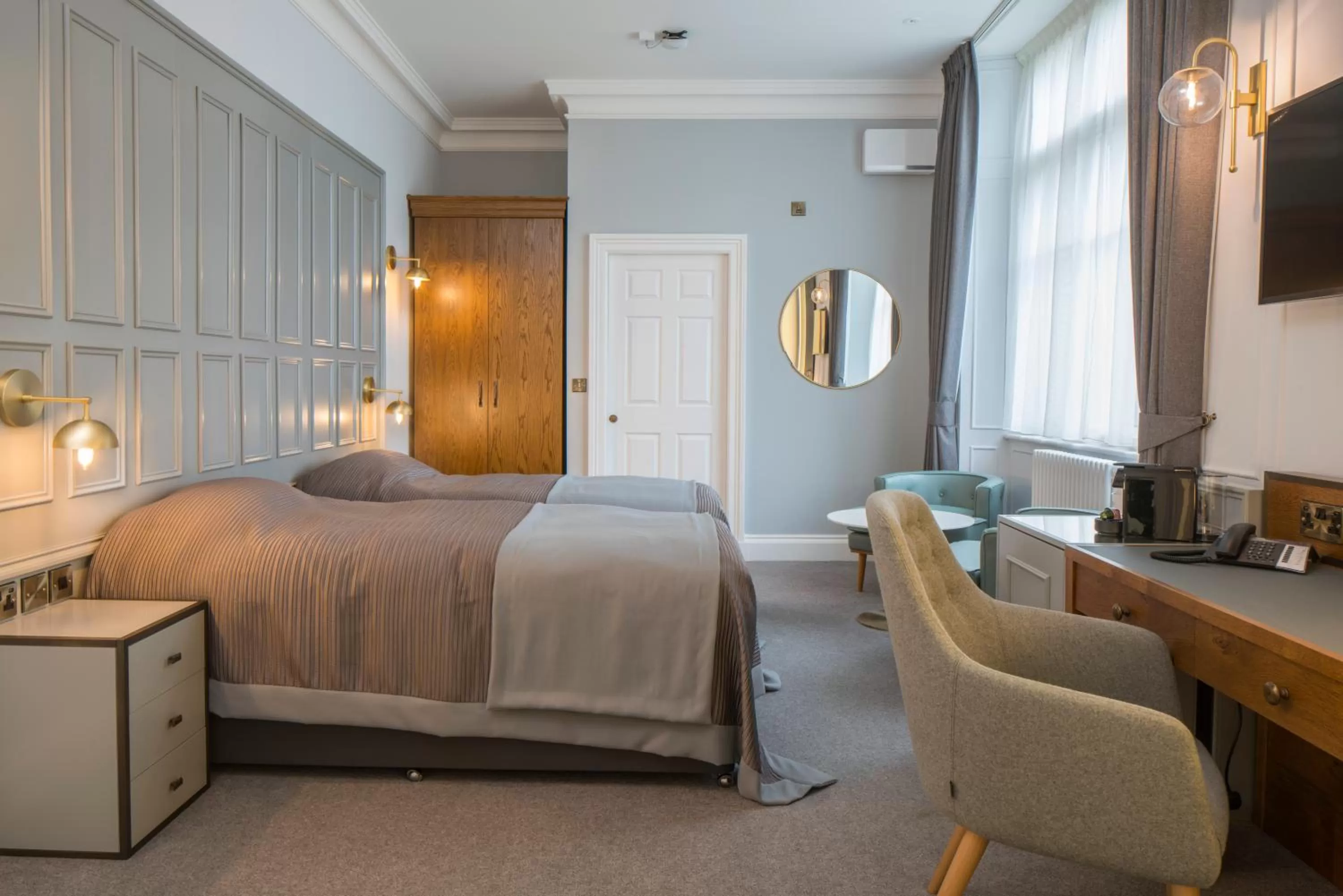 Bedroom, Bed in Lilleshall House & Gardens and Lilleshall National Sports Centre